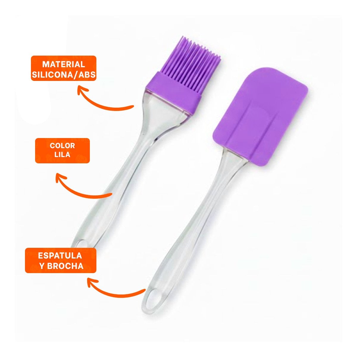 ACCESORIO Y BROCHA DE SILICONA LILA PARA COCINA HOGAR REPOSTERIA YPOST IT - 5