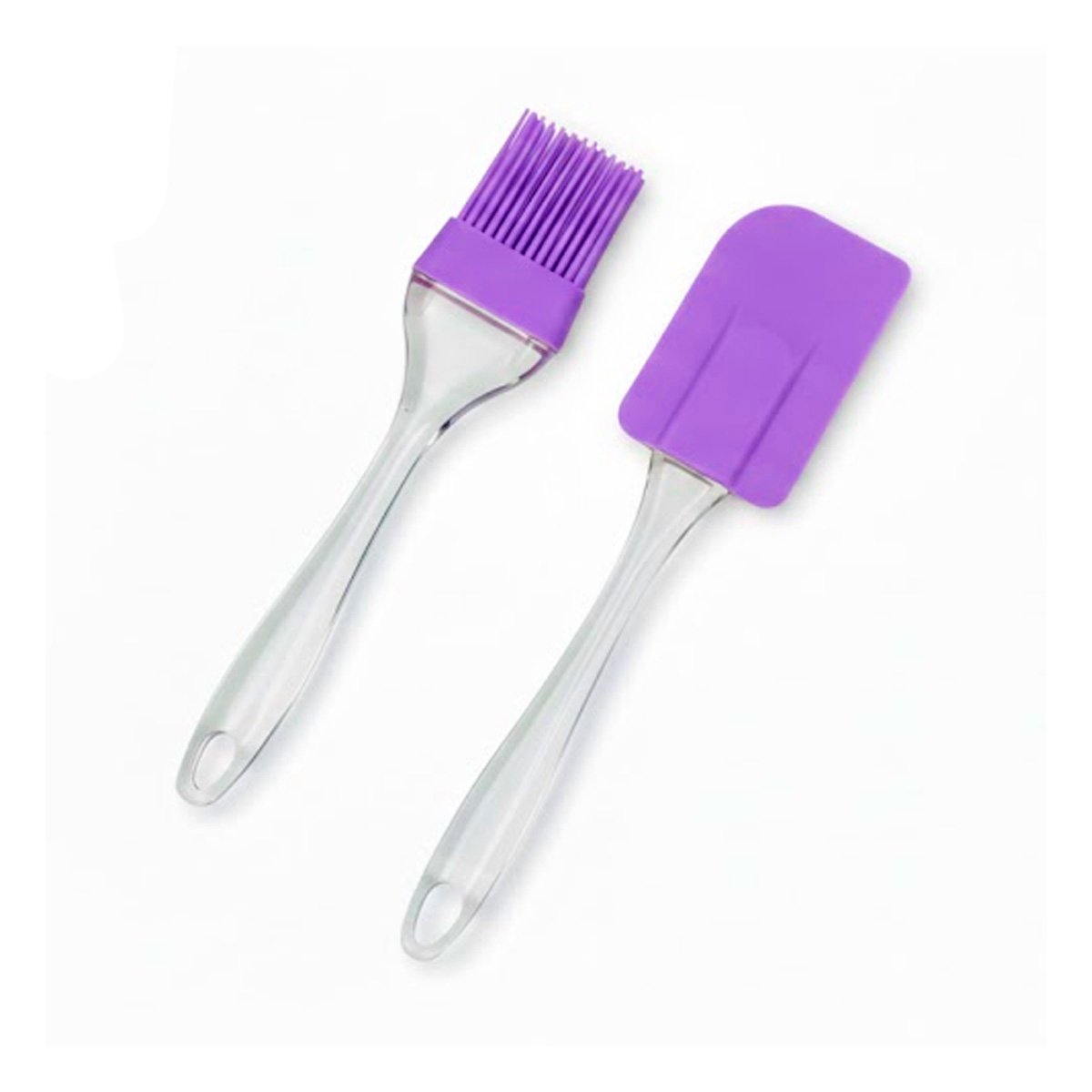 PACK4 ESPATULA COCINA Y BROCHA DE SILICONA LILA PARA REPOSTERIA HOGAR YPAPEL REGALO - 3