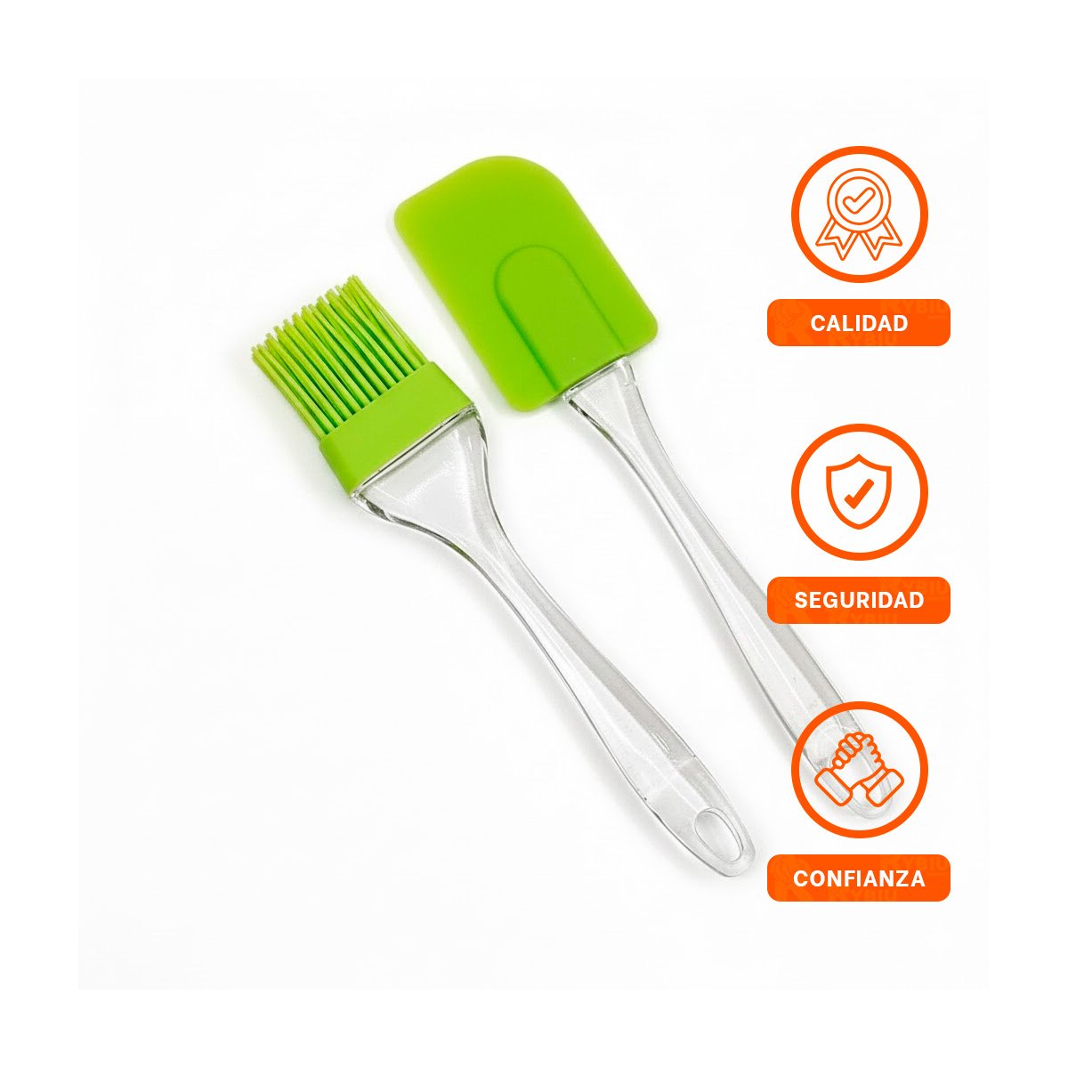 COMPLEMENTO Y BROCHA DE SILICONA VERDE LIMON VERDE LIMON PARA REPOSTERIA YLIGAS REGALO - 5