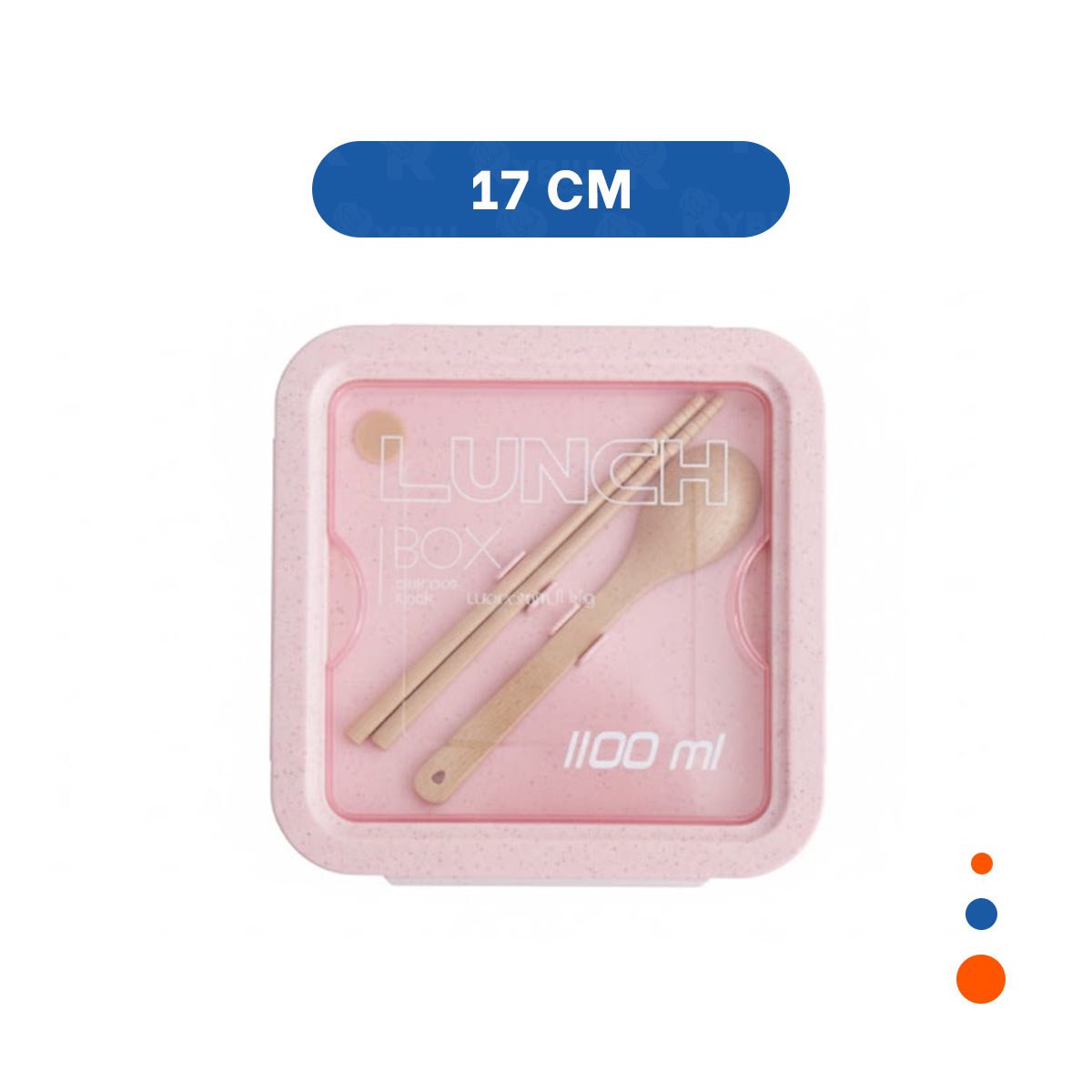 ENVASE CUADRADO CON CUBIERTOS 1100ML ROSADO PARA LUNCH Y GUARDAR COMIDA FACIL YLIGAS REGALO - 4