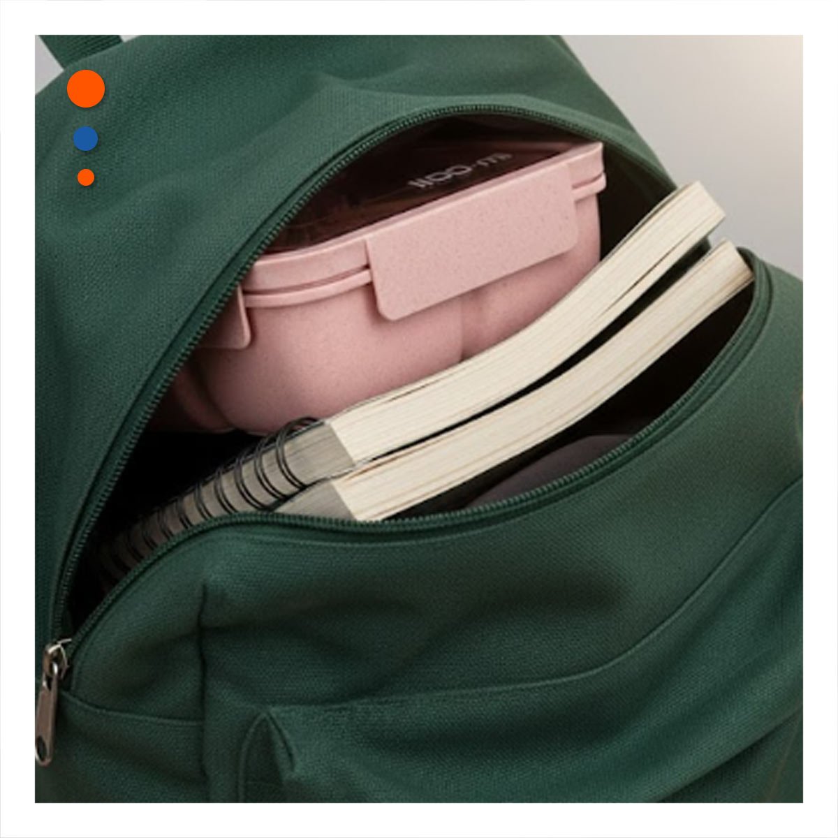 PACK4 TAPER CUADRADO CON CUBIERTOS 1100ML ROSADO PARA LUNCH Y TRANSPORTAR COMIDA - 2