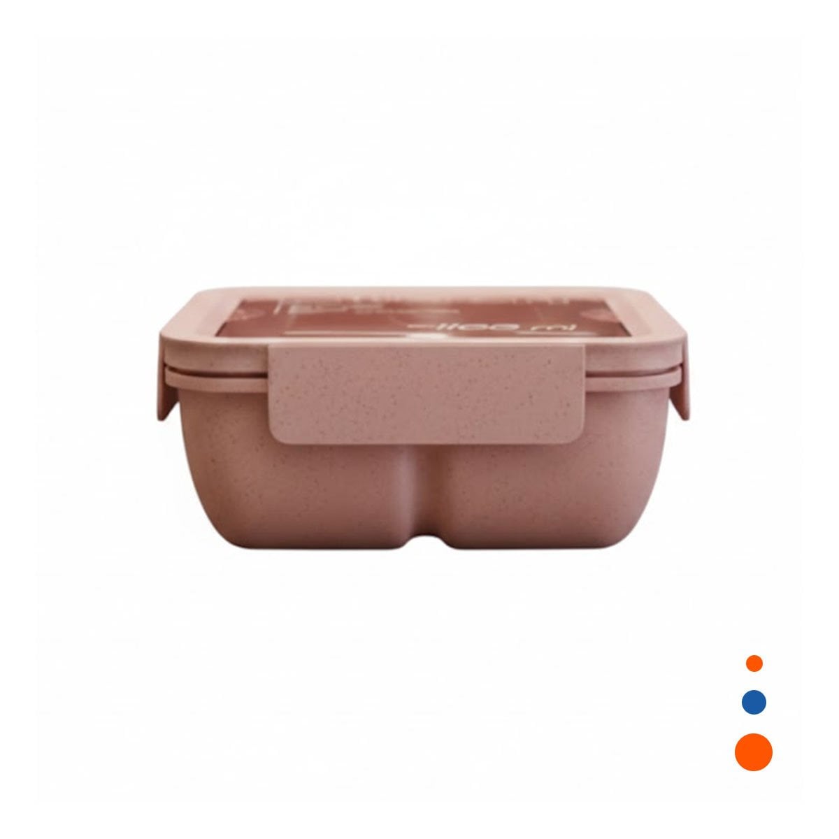 RECIPIENTE CUADRADO CON CUBIERTOS 1100ML ROSADO PARA LUNCH Y ALIMENTOS DIARIOS YREGALO STICKER - 1