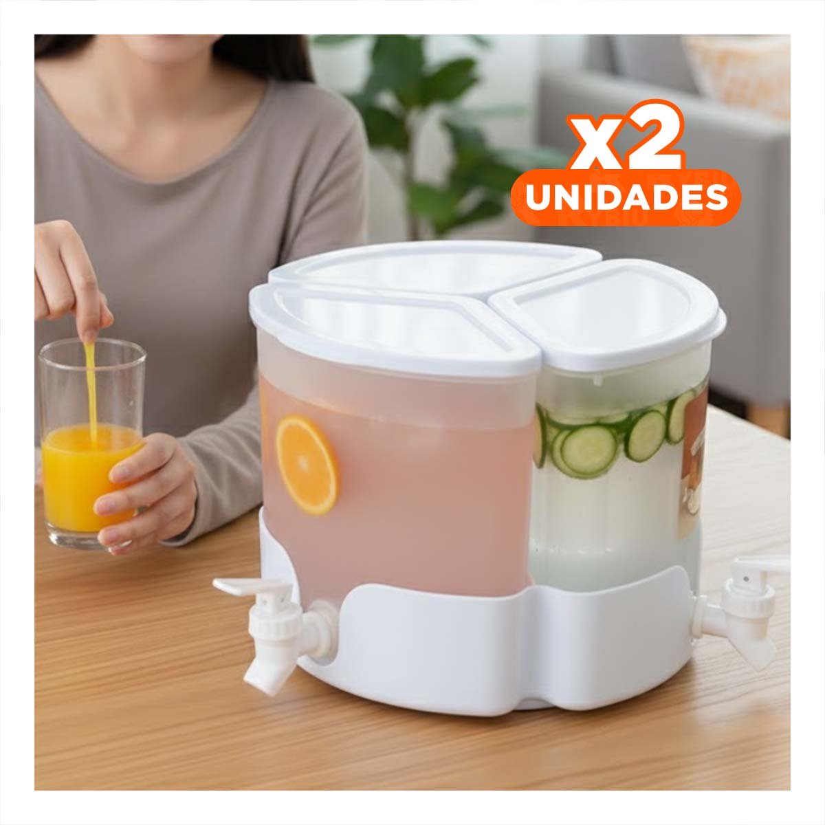 PACK2 MOLDE DE HIELO BLANCO CLIC LINEA UTIL Y ELEGANTE PARA BEBIDAS FRIAS - 1