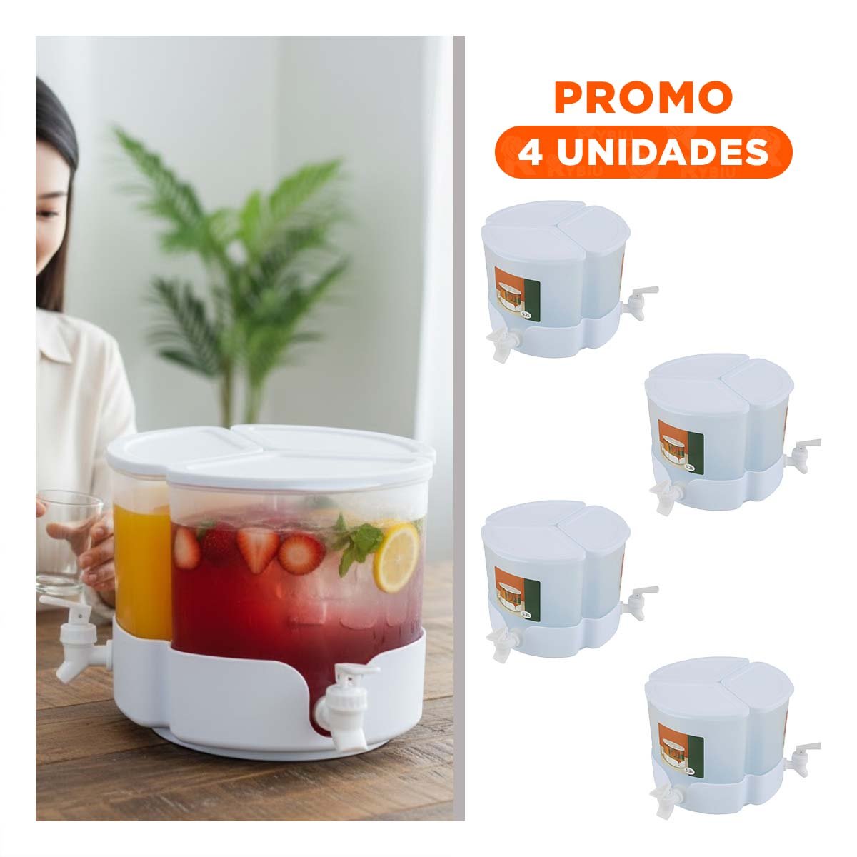 PACK4 MOLDE DE HIELO BLANCO CLIC LINEA COMPACTO Y PRACTICO PARA CONGELADOR - 1