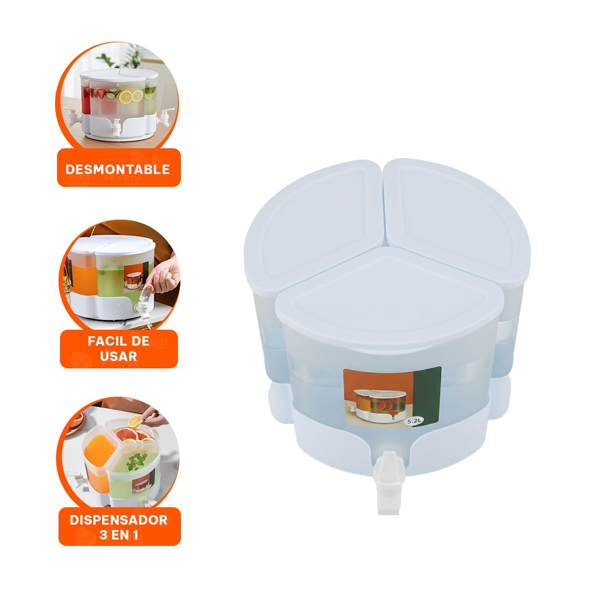 BANDEJA DE HIELO BLANCO CLIC LINEA RESISTENTE Y PRACTICA PARA COCINA YPAPEL REGALO - 5