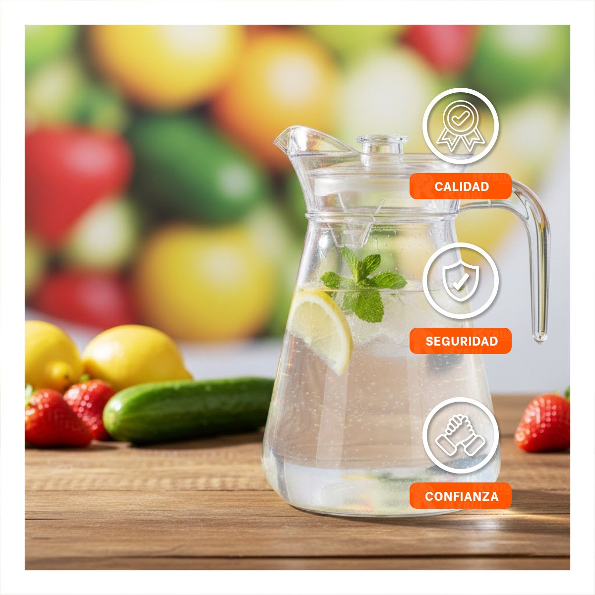 PACK12 VASO DE COCINA EN VIDRIO CON TAPA 1300 ML - 3