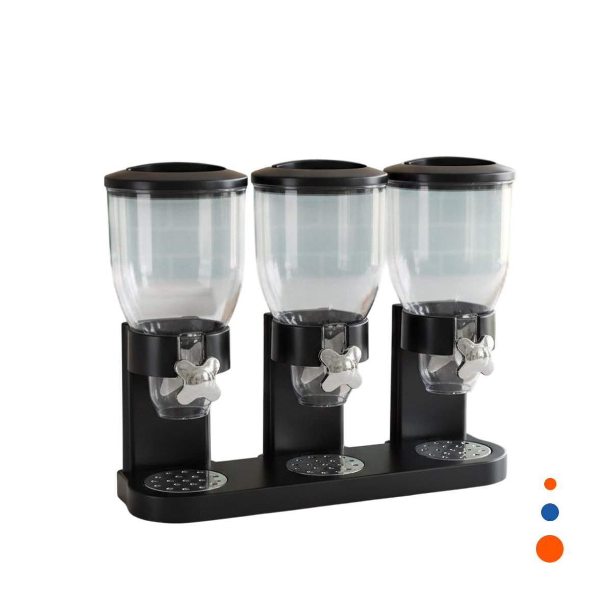 PACK4 UNIDAD TRIPLE DE GRANOS NEGRO PARA ORGANIZAR GRANOS LEGUMBRES Y CEREALES YPAPEL REGALO - 3