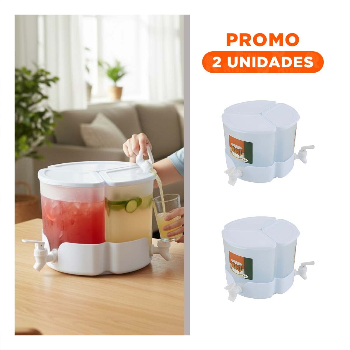 PACK2 MOLDE DE HIELO BLANCO CLIC LINEA FACIL DE LLENAR Y LIMPIAR YREGALO STICKER - 1