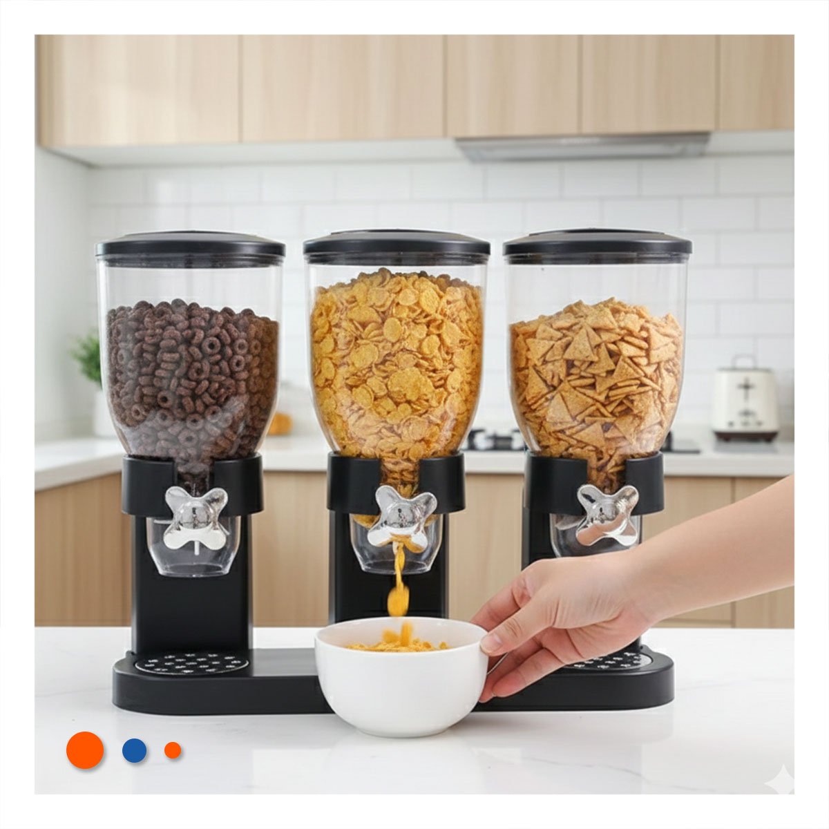 PACK2 SISTEMA TRIPLE DE GRANOS NEGRO PARA ORGANIZAR ALIMENTOS SECOS EN EL HOGAR YPAPEL REGALO - 5