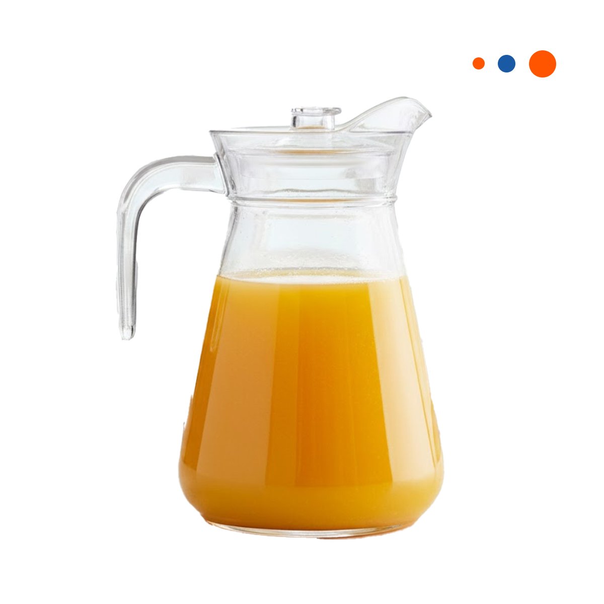 PACK12 CONTENEDOR PARA AGUA EN VIDRIO TRANSPARENTE 1300 ML YREGALO STICKER - 2