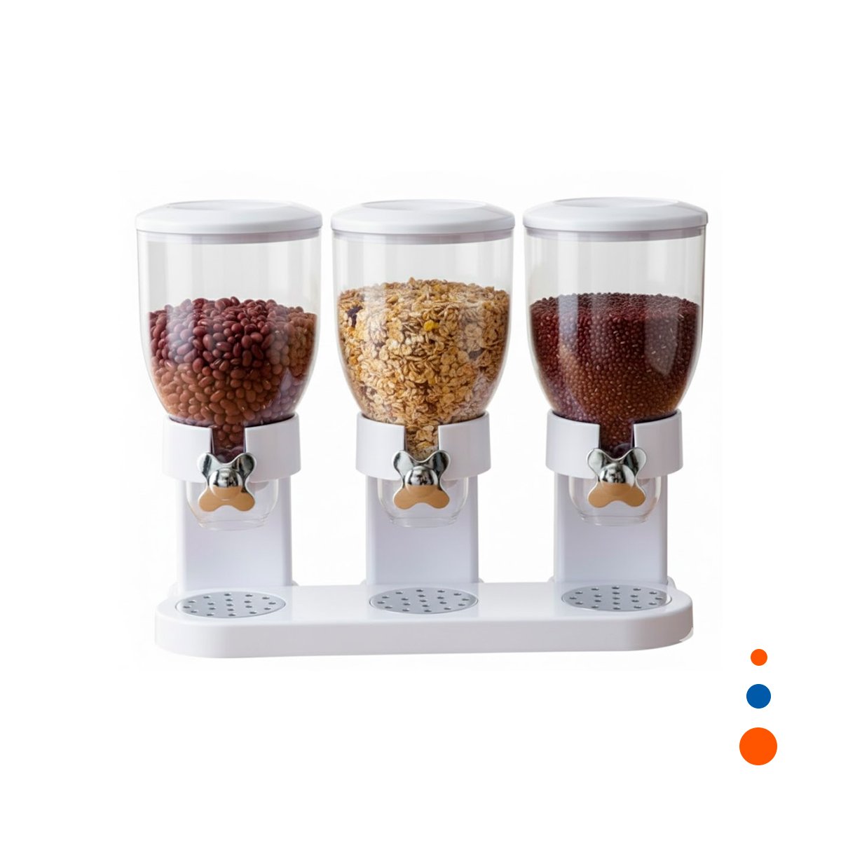 PACK2 ENVASE TRIPLE PARA GRANOS BLANCO ALMACENAMIENTO SEGURO Y ORDENADO YREGALO STICKER - 2