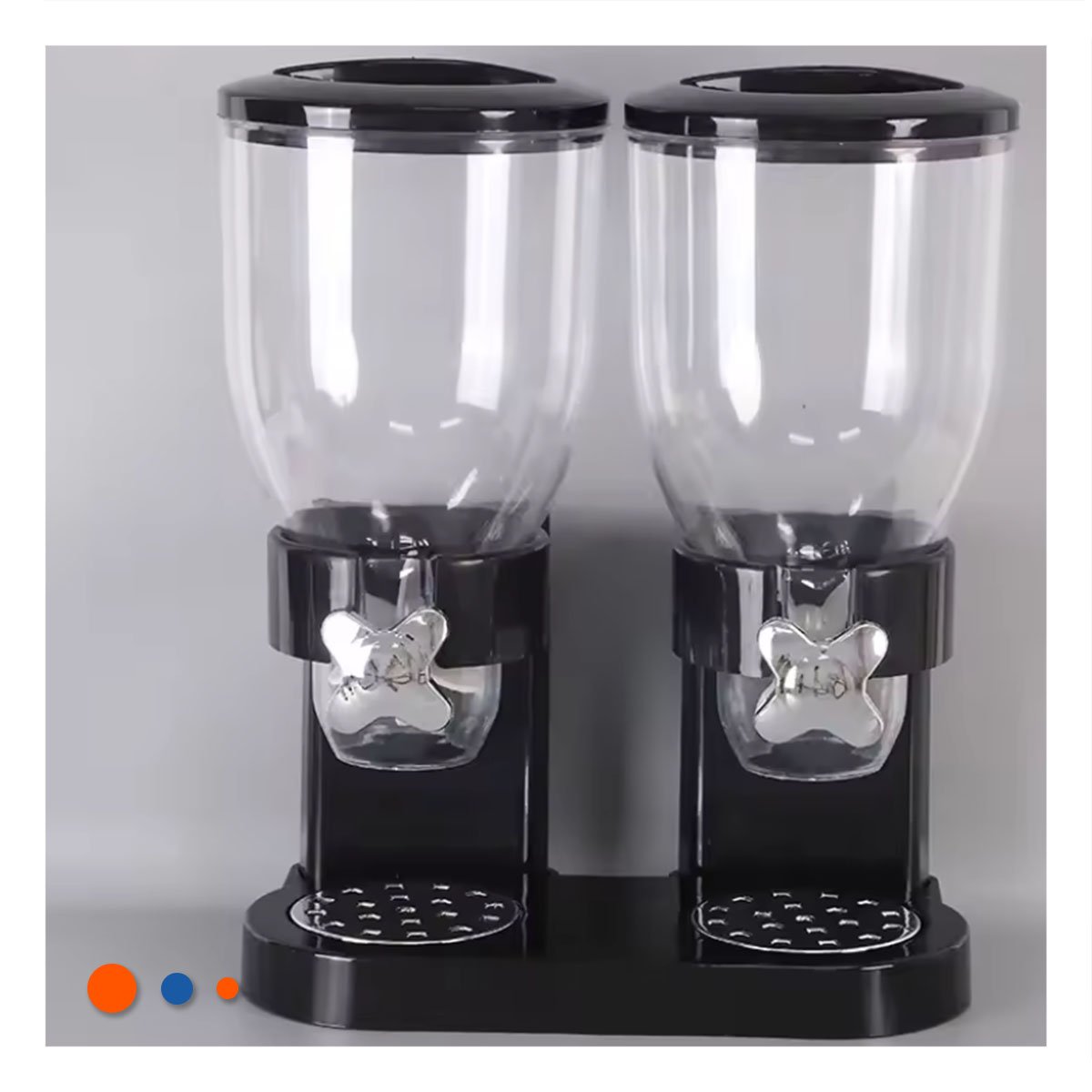PACK2 TOLVA DOBLE DE GRANOS 2L NEGRO FACIL DE USAR PARA HOGAR Y COCINA YPAPEL REGALO - 5