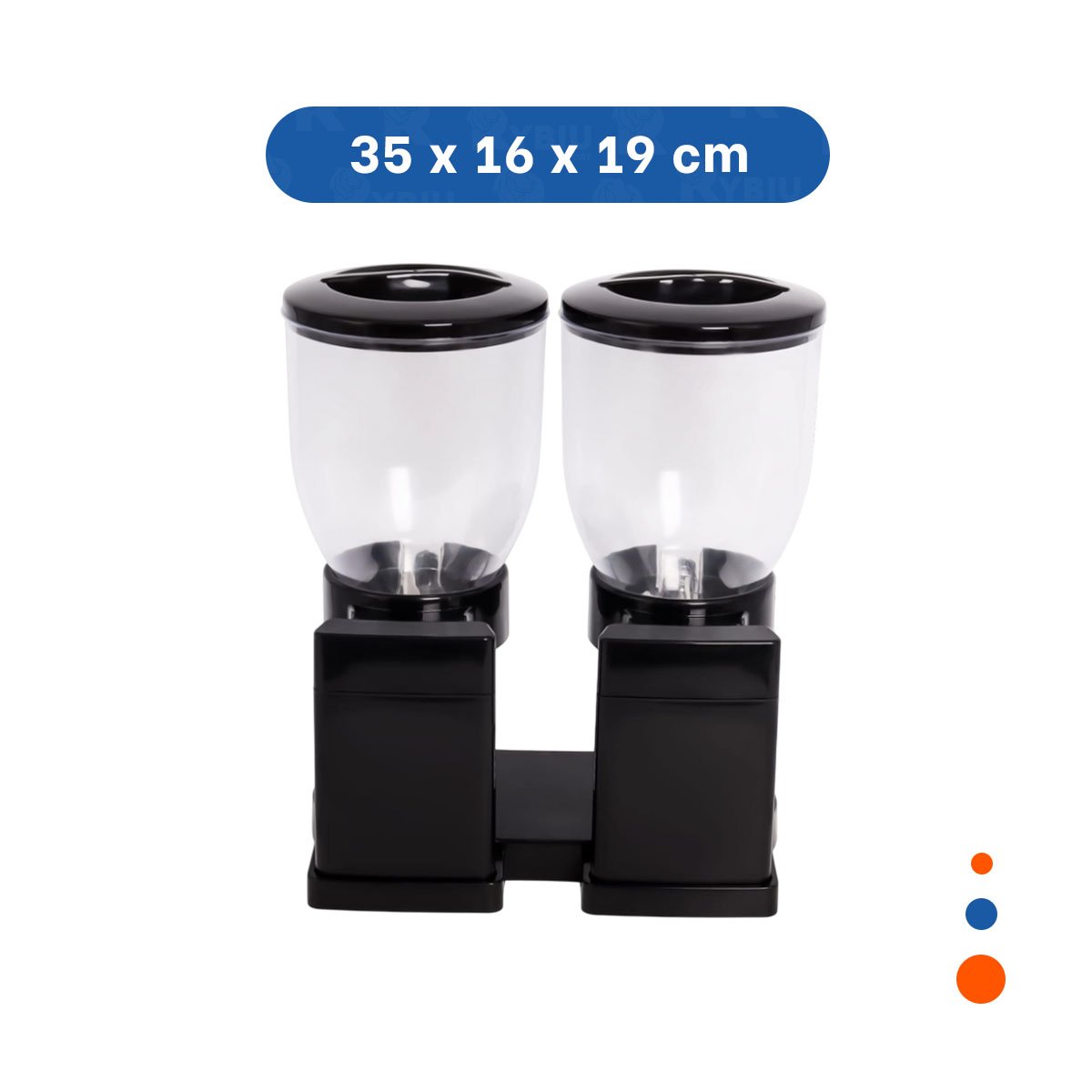 PACK2 ENVASE DOBLE DE GRANOS 2L NEGRO PARA ORGANIZAR COCINA Y DESPENSA - 4