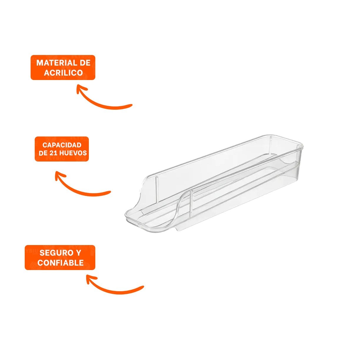 PORTA HUEVOS APILABLE 3 NIVELES TRANSPARENTE ORGANIZADOR COCINA YPOST IT - 5