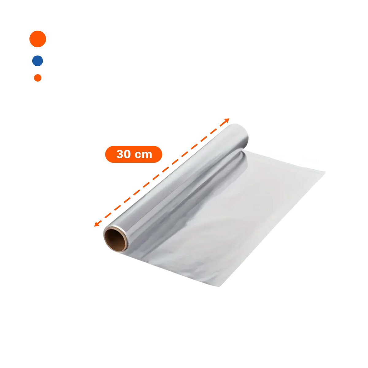 PACK12 ROLLO ENVOLTORIO PLATEADO 5M 30CM PARA PREPARAR Y CONSERVAR ALIMENTOS YREGALO STICKER - 4
