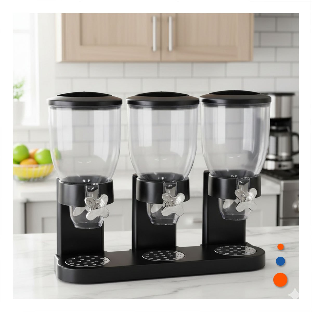 PACK2 ENVASE TRIPLE DE GRANOS NEGRO PARA ALMACENAR GRANOS Y CEREALES EN COCINA - 2