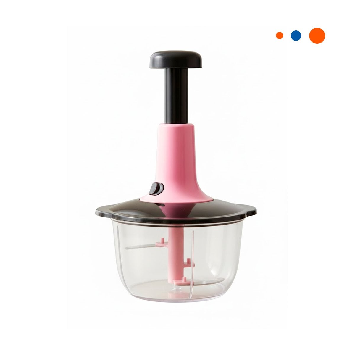 CORTADOR MANUAL MULTIFUNCIONAL 2L ROSADO Y NEGRO PARA PREPARAR ALIMENTOS YREGALO STICKER - 1