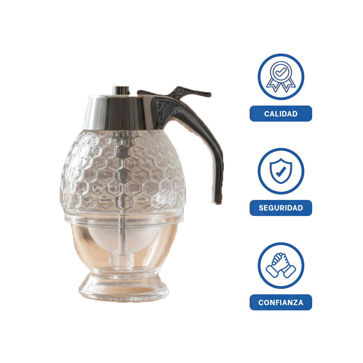 DISPENSADOR FRASCO MIELERO 200ML TRANSPARENTE PARA DESAYUNO Y MERIENDA YLIGAS REGALO - 5