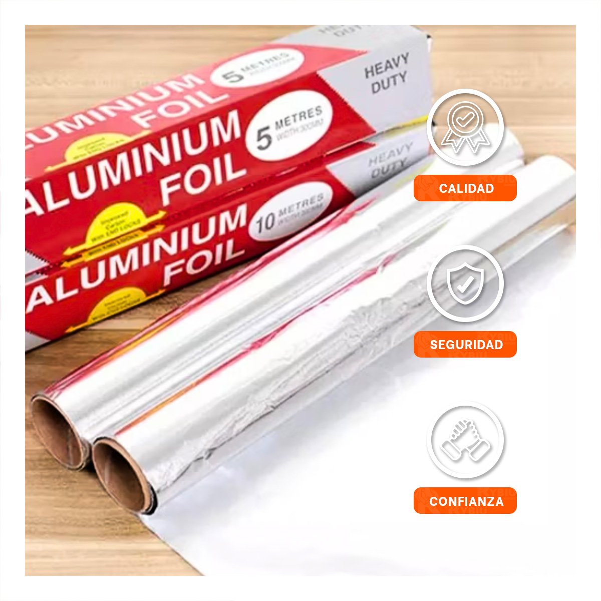 PAPEL LAMINADO PLATEADO 5M 30CM PARA HORNEAR Y GUARDAR COMIDA YPOST IT - 3