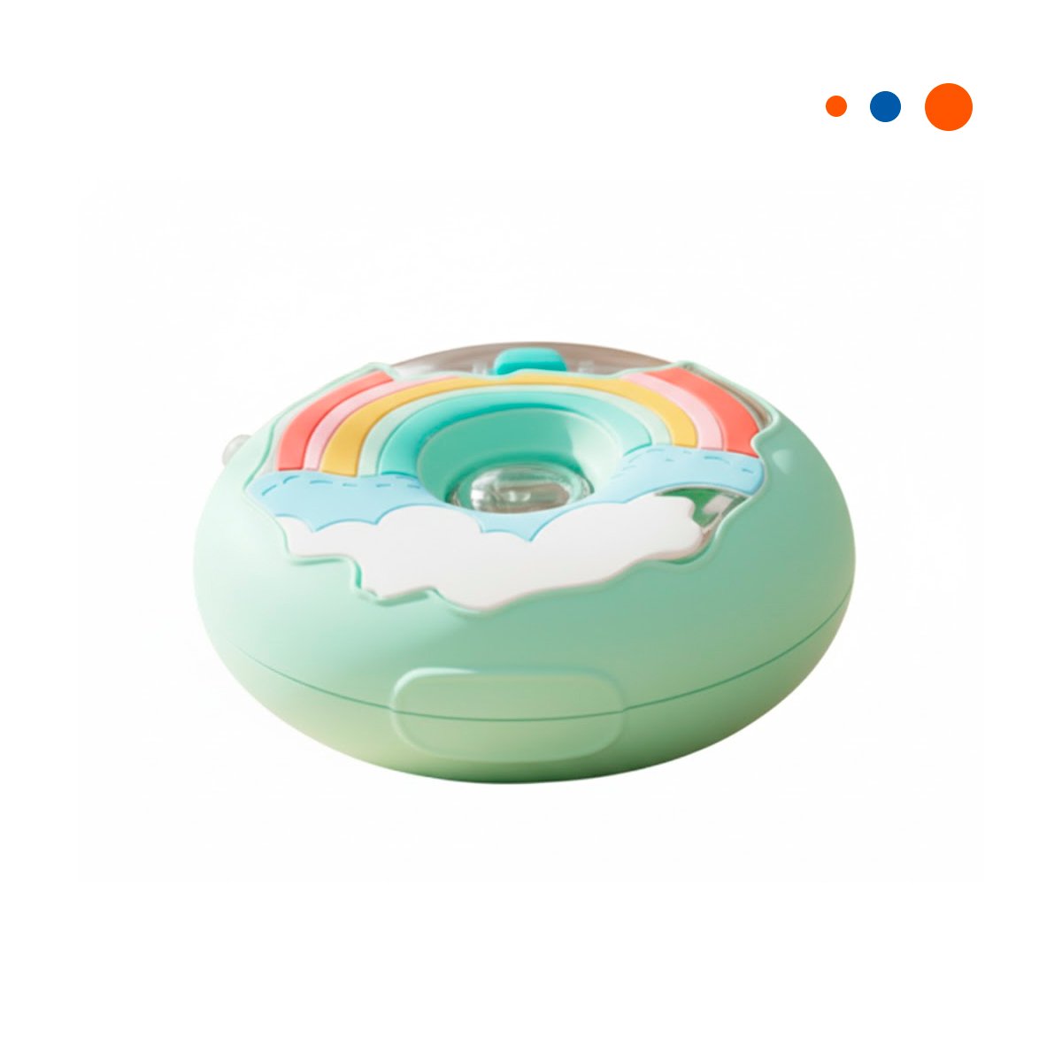 PACK4 ENVASE PORTATIL CIRCULAR DONA 14X5CM VERDE AGUA ARCOIRIS PARA BEBIDAS YPAPEL REGALO - 3