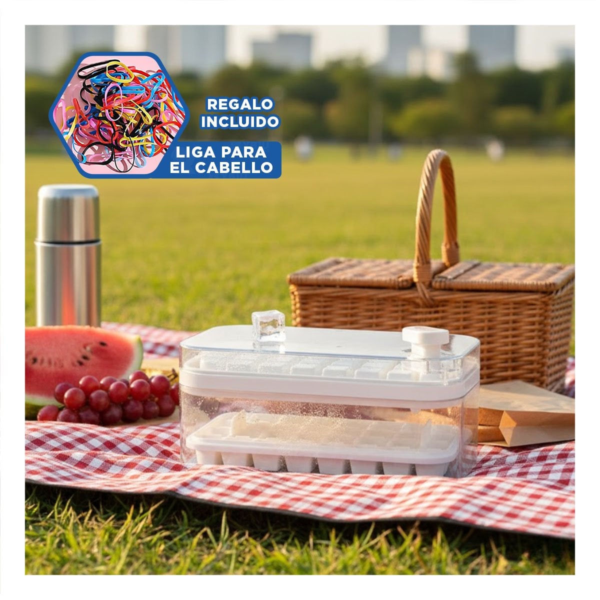 BANDEJA COMPACTA BLANCA PARA PREPARAR HIELO EN REFRIGERADORA YLIGAS REGALO - 2