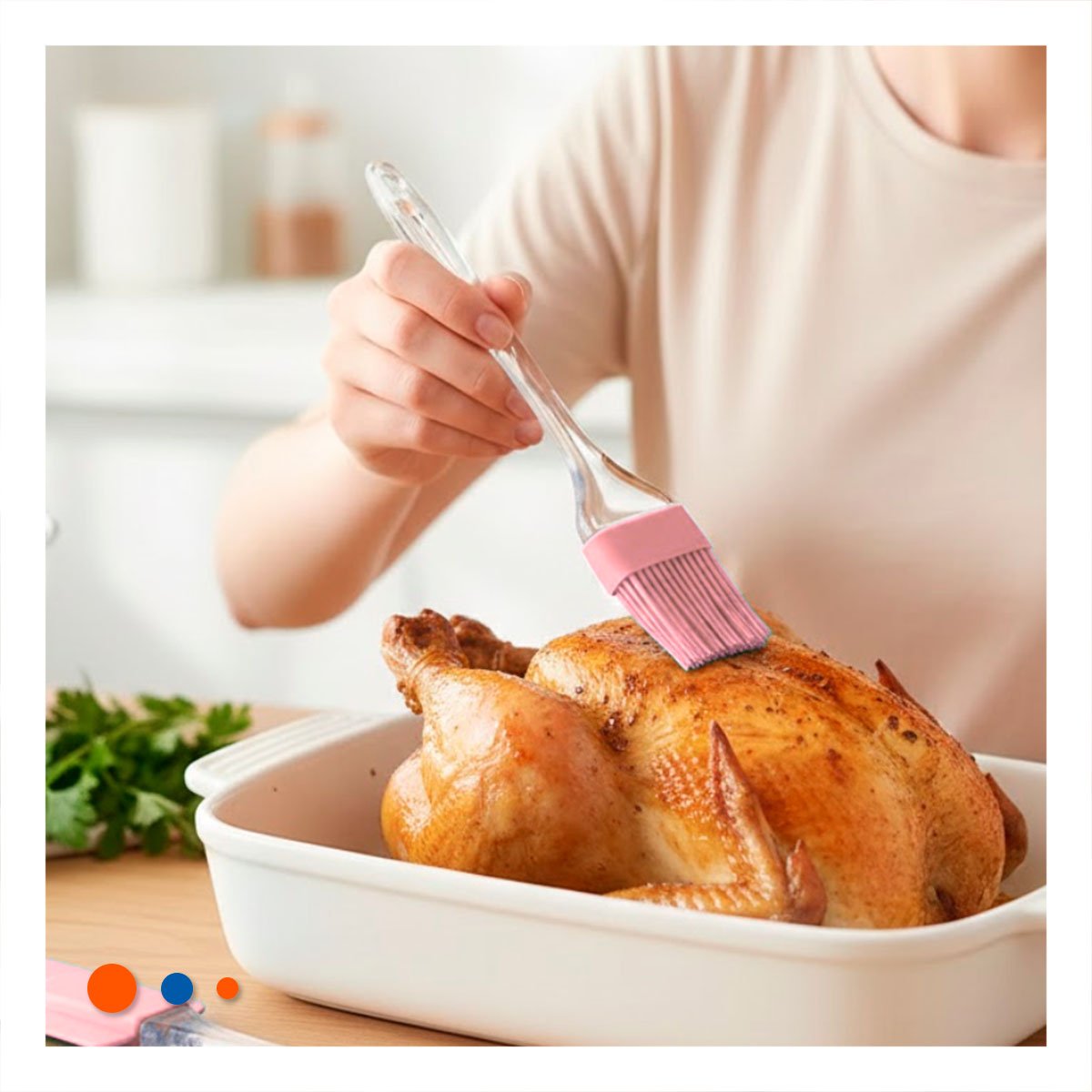COMPLEMENTO Y BROCHA DE SILICONA ROSADO PARA COCINA HOGAR MODERNO YLIGAS REGALO - 3