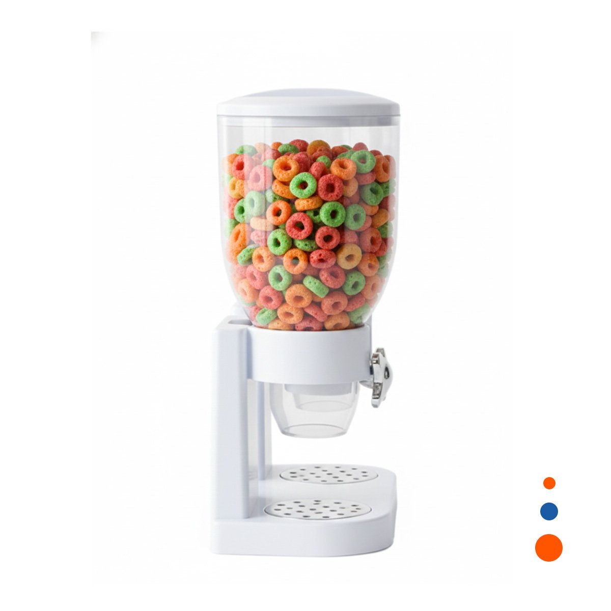 PACK4 DEPOSITO DOBLE PARA GRANOS Y FRUTOS 2L COCINA HOGAR OFICINA BLANCO YPAPEL REGALO - 3