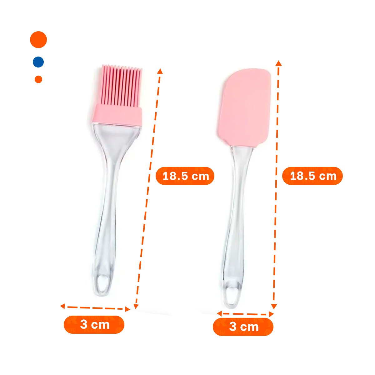 IMPLEMENTO Y BROCHA DE SILICONA ROSADO PARA COCINA PRACTICA YPOST IT - 4