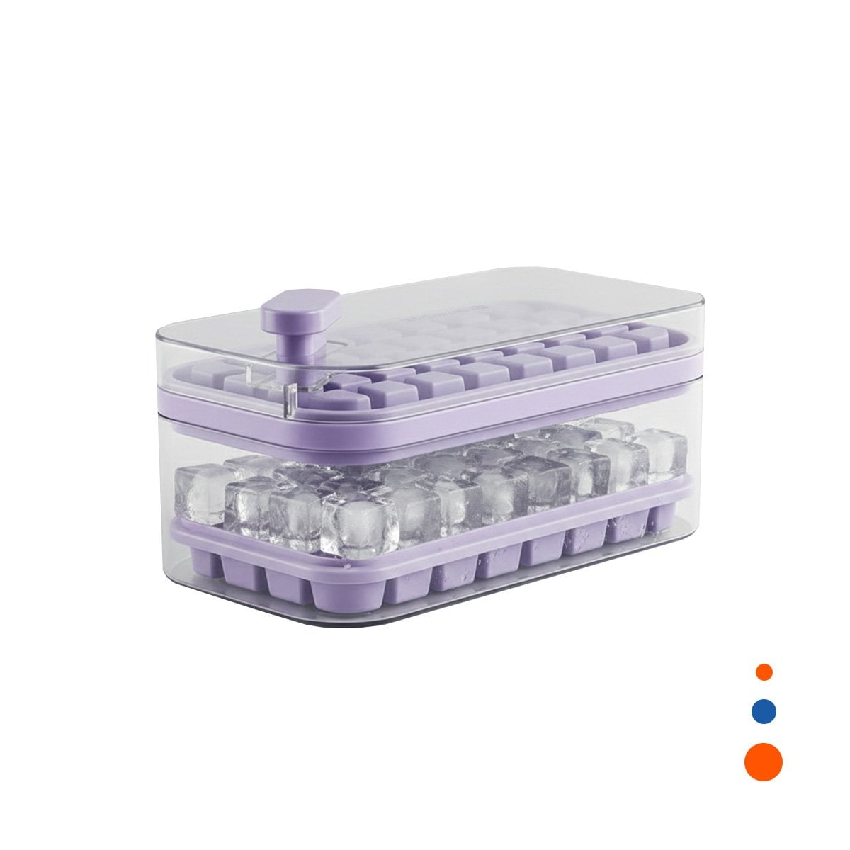 PACK6 CUBITERA COMPACTA MORADA PARA CUBOS DE HIELO EN CASA YREGALO STICKER - 2
