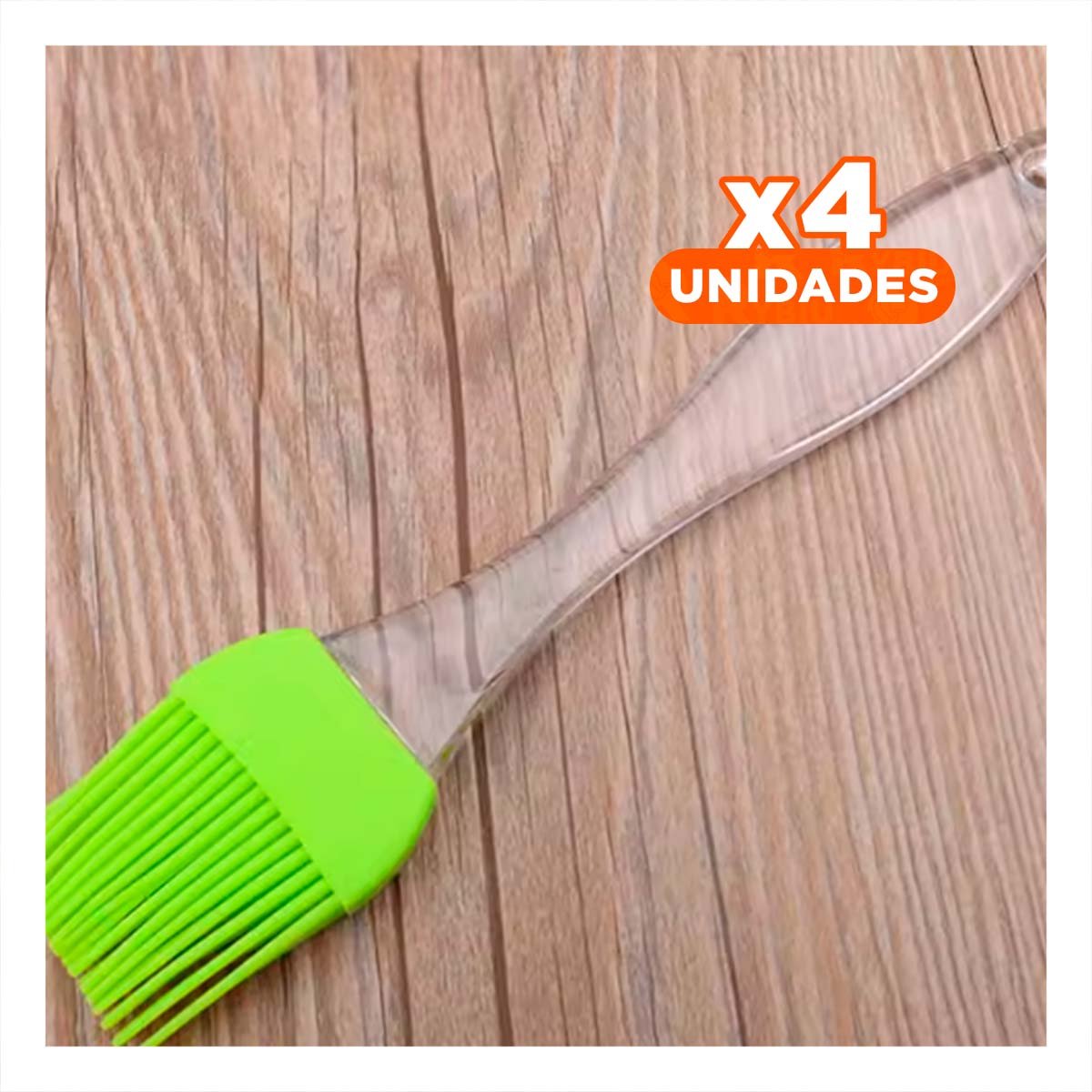 PACK4 COMBO ESPATULA Y BROCHA DE SILICONA VERDE LIMON PARA HORNEAR YREGALO STICKER - 1
