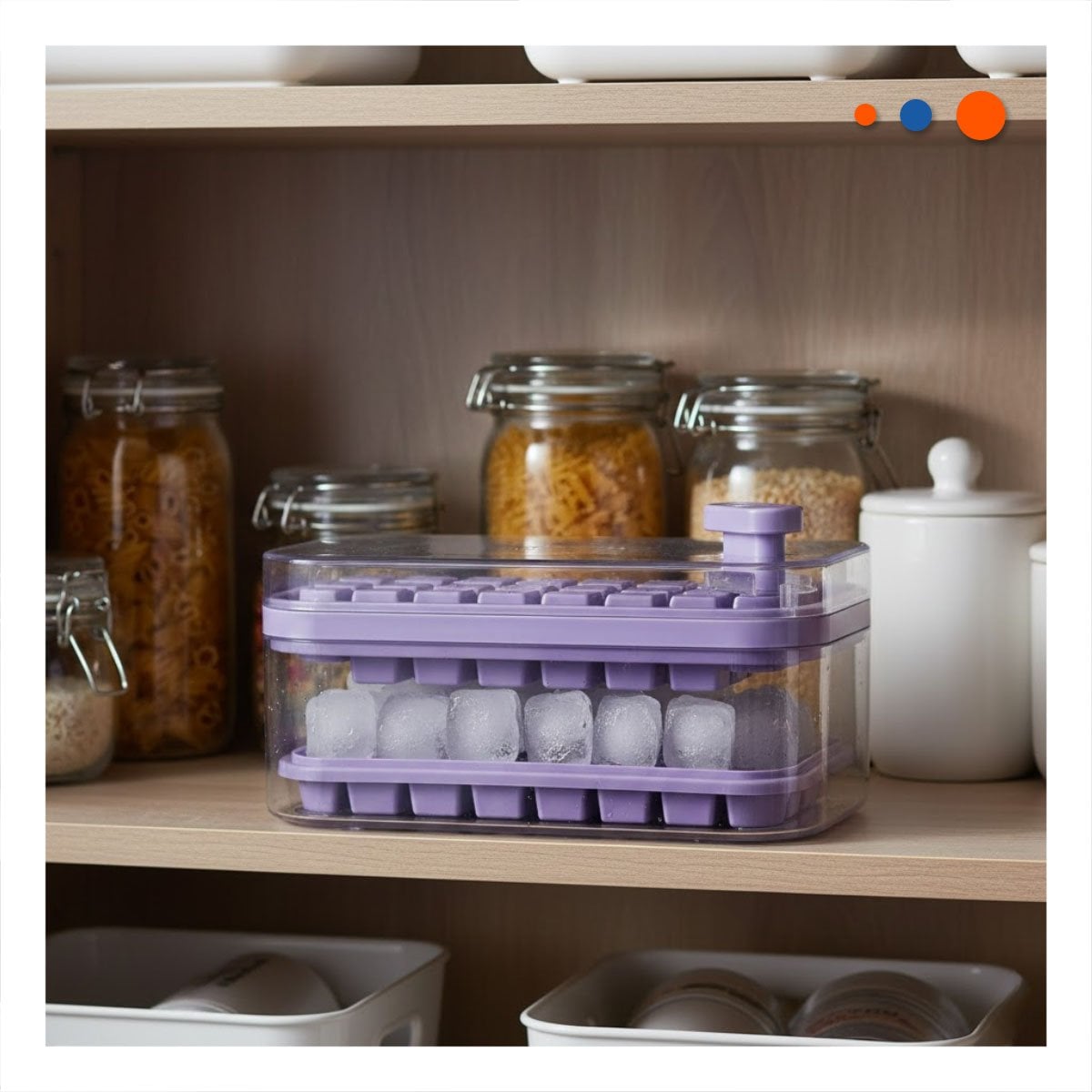 PACK6 CUBITERA DOBLE MORADA PARA HIELO CON PRACTICO SISTEMA CLIC - 5