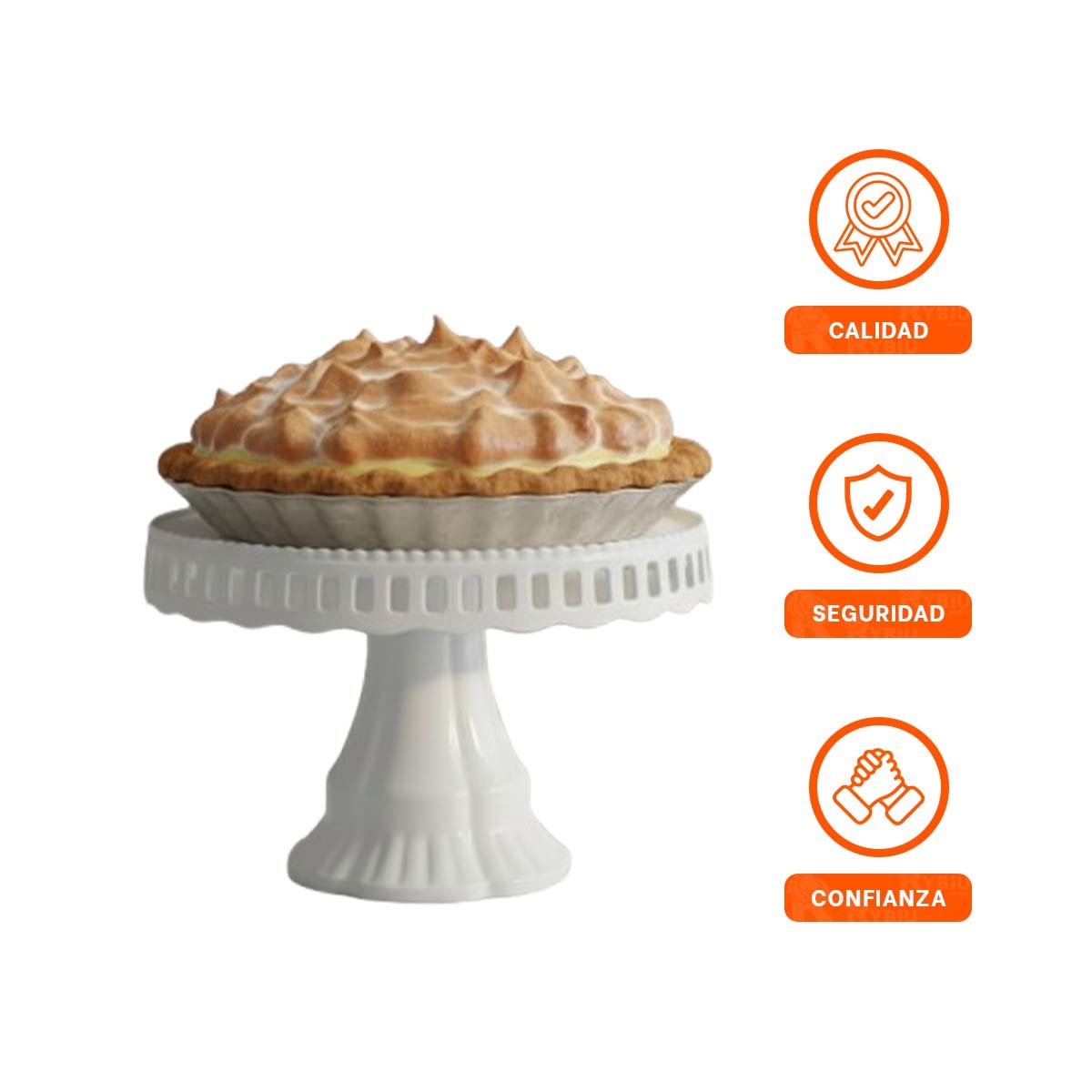 PEDESTAL DECORATIVO PORTA TORTA BLANCO 32 CM PARA CUMPLEANOS YLIGAS REGALO - 5