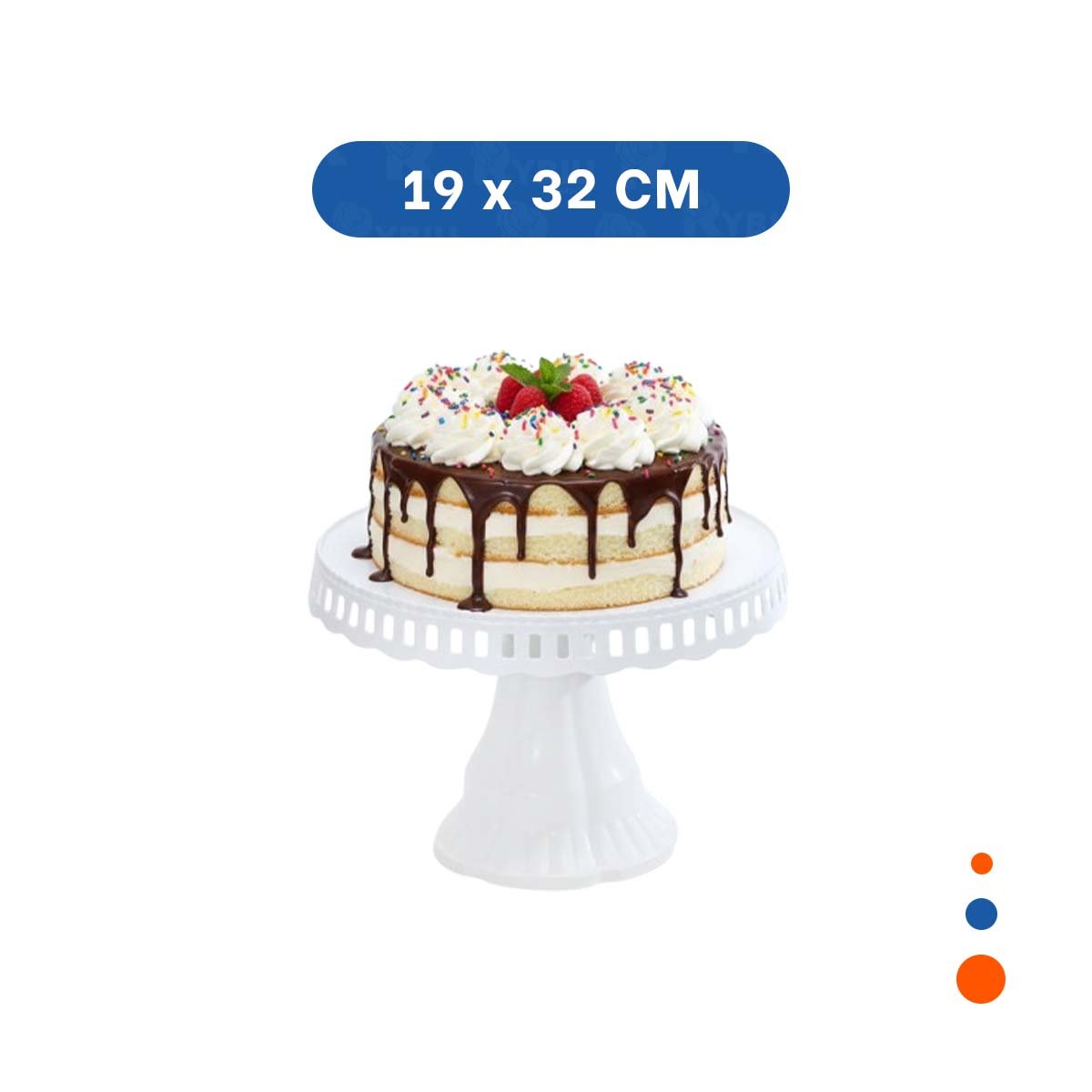 PACK6 SOPORTE BLANCO PARA TORTA 32 CM PARA EVENTOS EN CASA - 4