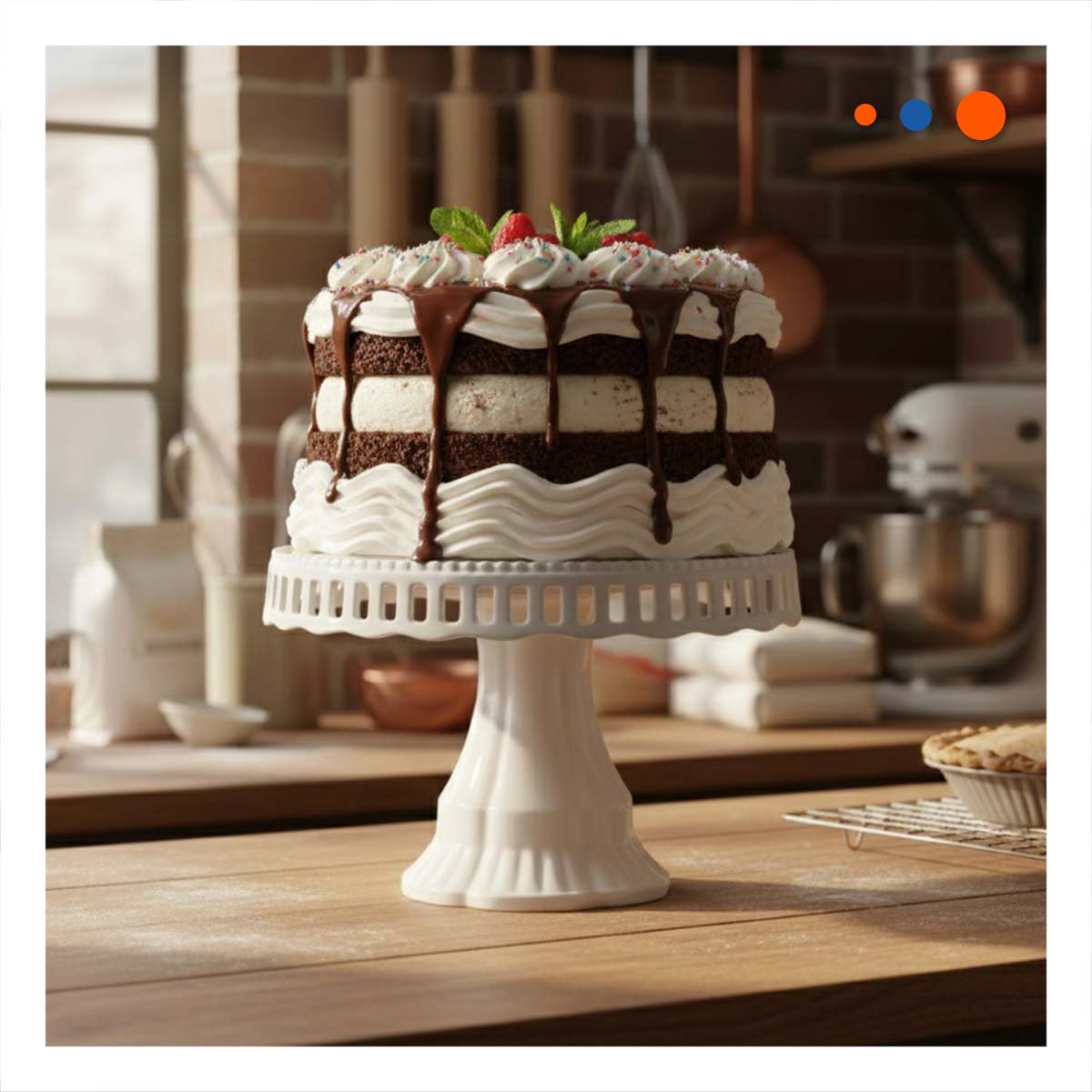 PACK6 SOPORTE BLANCO PARA TORTA 32 CM PARA EVENTOS EN CASA - 5