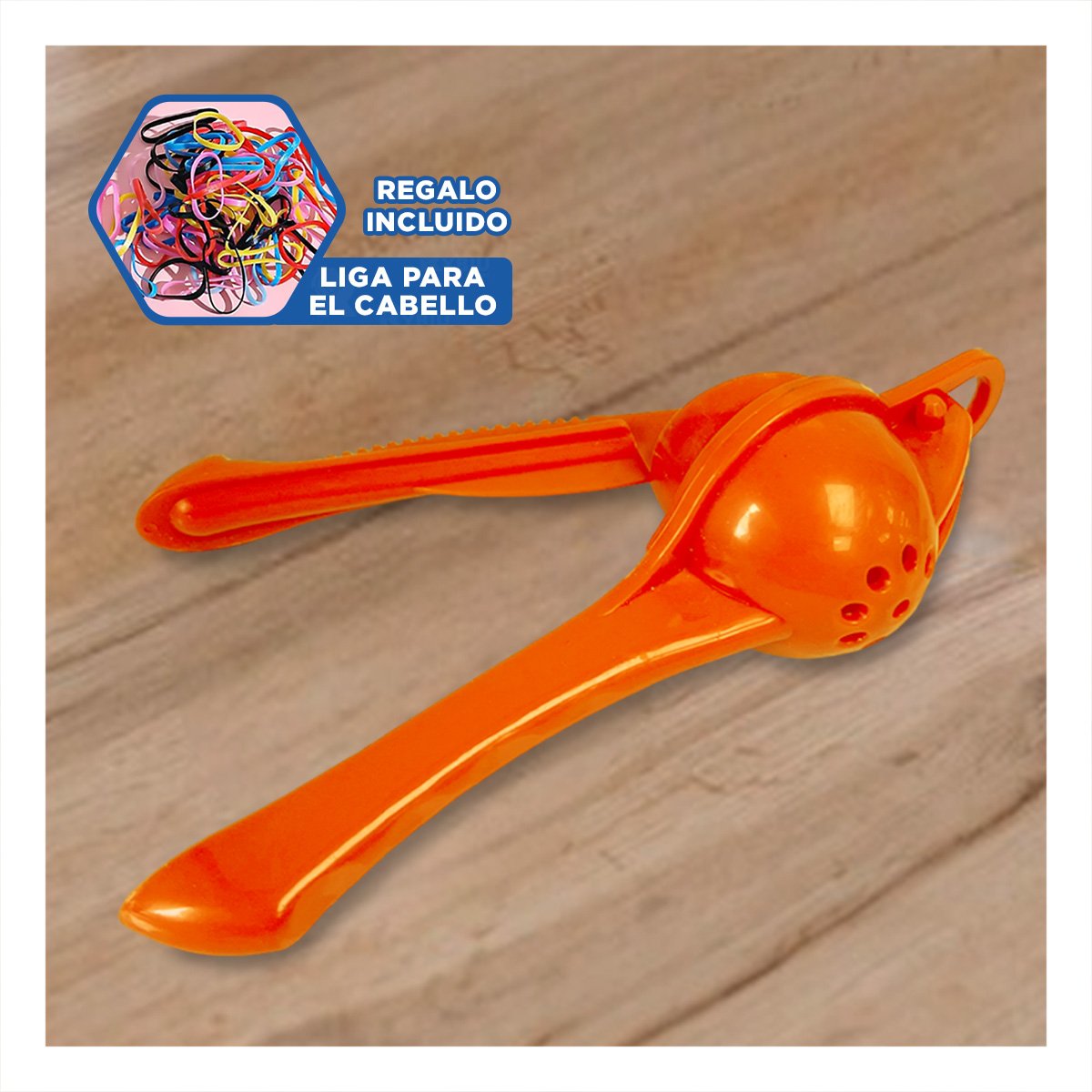 MOLINO DE LIMON PLASTICO NARANJA PARA COCINA HOGAR Y JUGOS NATURALES YLIGAS REGALO - 2