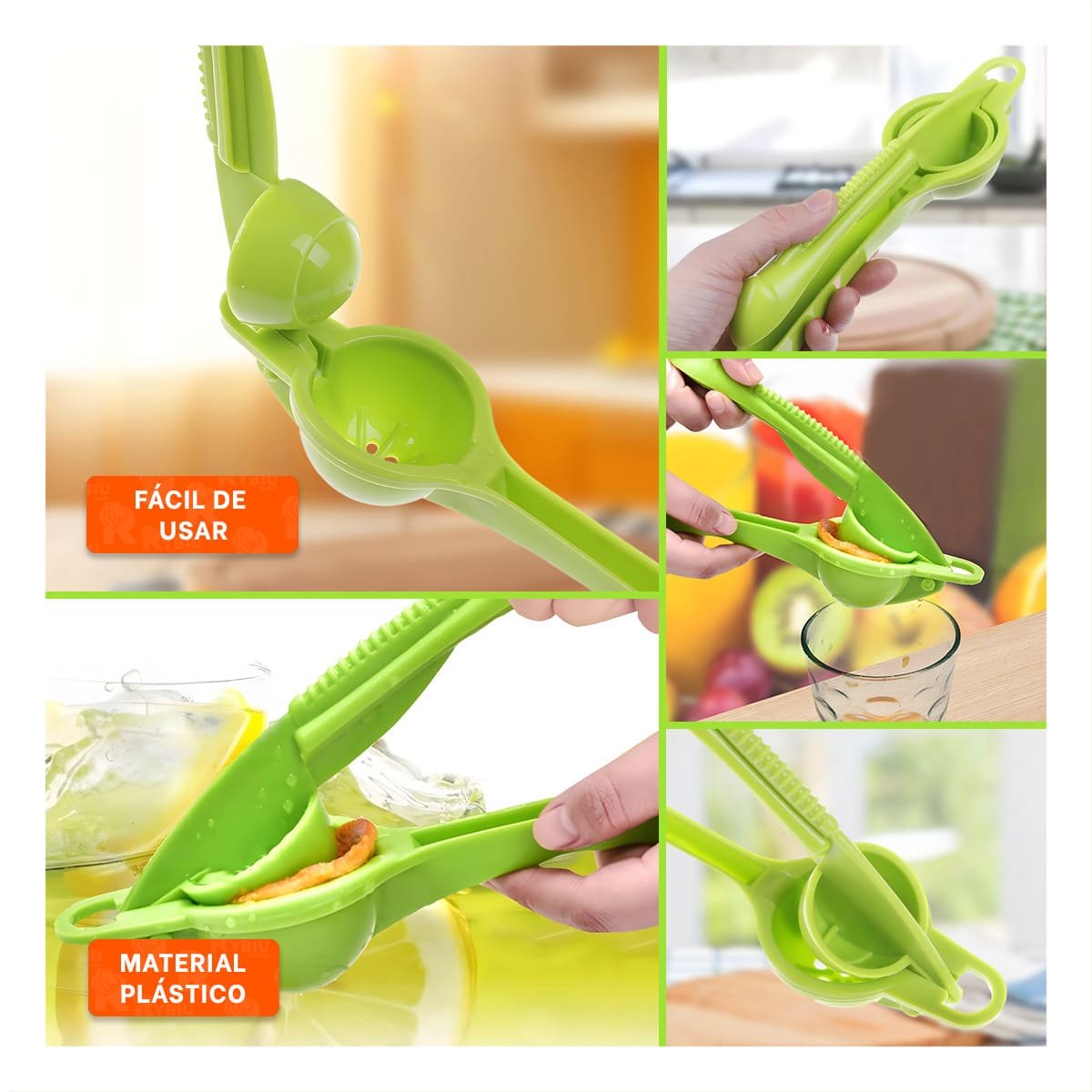 PACK12 EXTRACTOR CASERO PLASTICO VERDE LIMON PARA HOGAR - 2