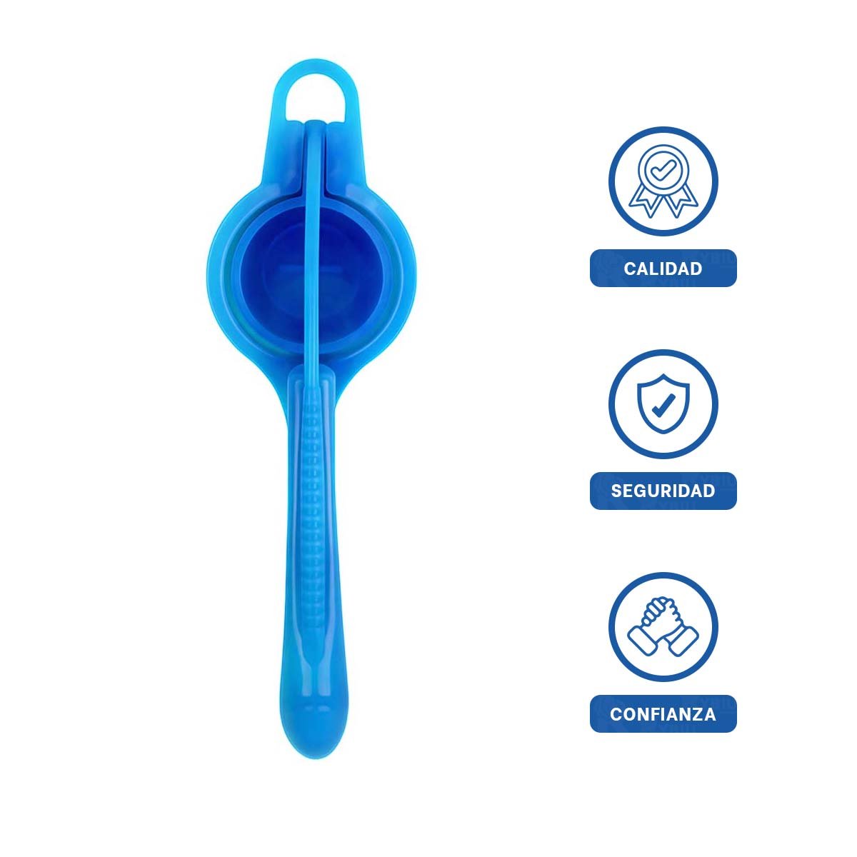 EXPRIMIDOR FUNCIONAL DE LIMON PLASTICO CELESTE PARA COCINA Y REUNIONES FAMILIARES YPOST IT - 5
