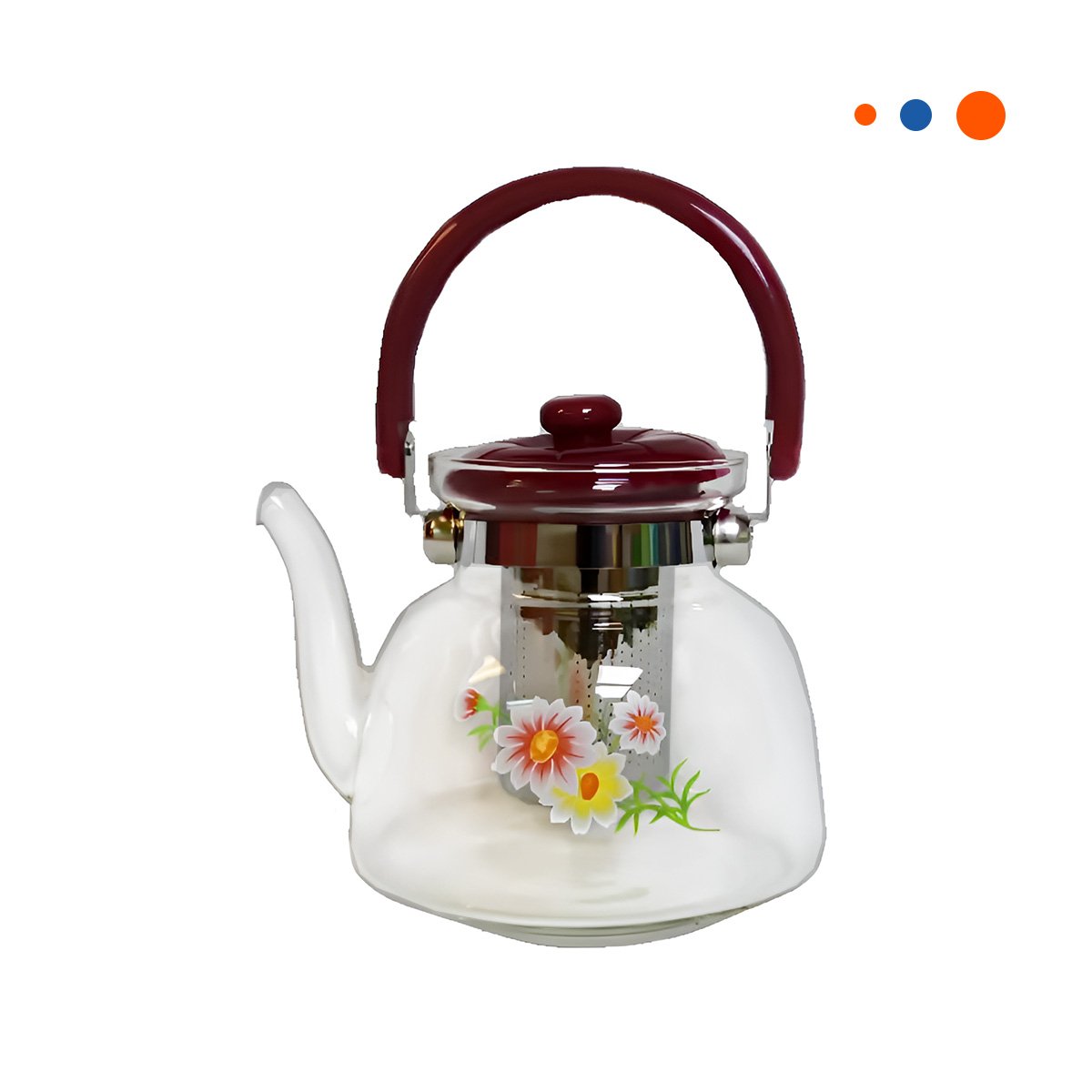 PACK2 ACCESORIO PARA TE Y CAFE 1600ML TRANSPARENTE GUINDA VIDRIO DURADERO YREGALO STICKER - 2
