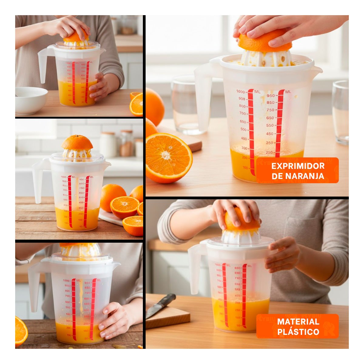 PACK12 PRENSA FUNCIONAL PARA PREPARAR JUGO NATURAL DE NARANJA BLANCO - 2