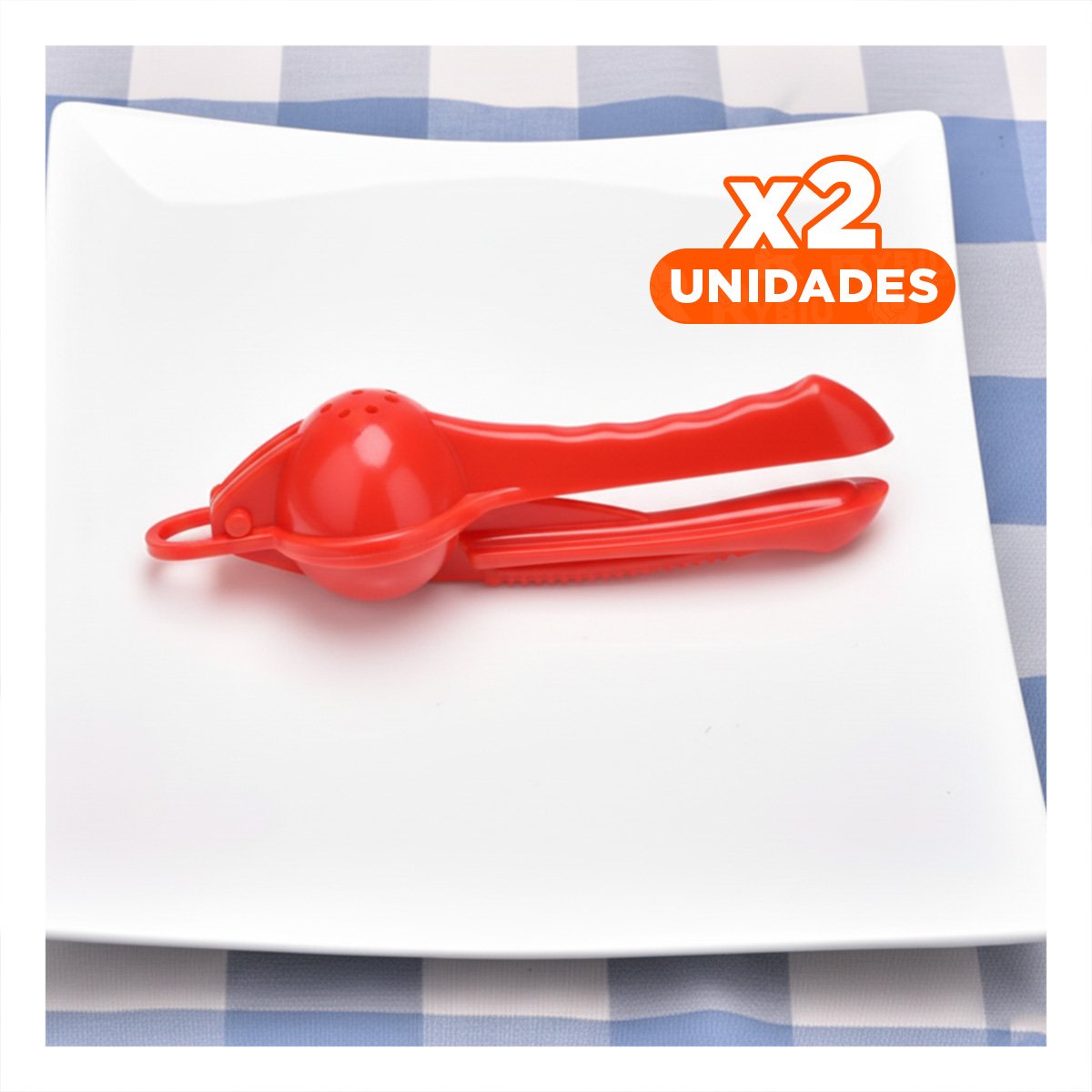 PACK2 PRENSA DE LIMONES ROJO FACIL DE USAR PARA JUGOS NATURALES EN CASA - 1