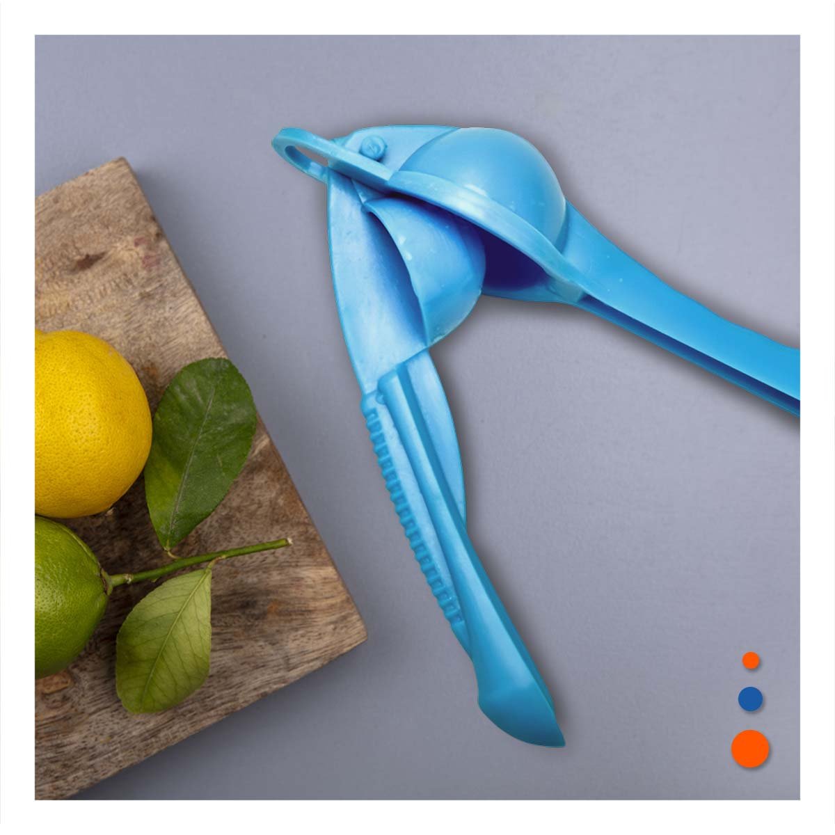 PACK12 MOLINO MANUAL DE LIMON PLASTICO CELESTE FACIL DE USAR EN BEBIDAS YREGALO STICKER - 3