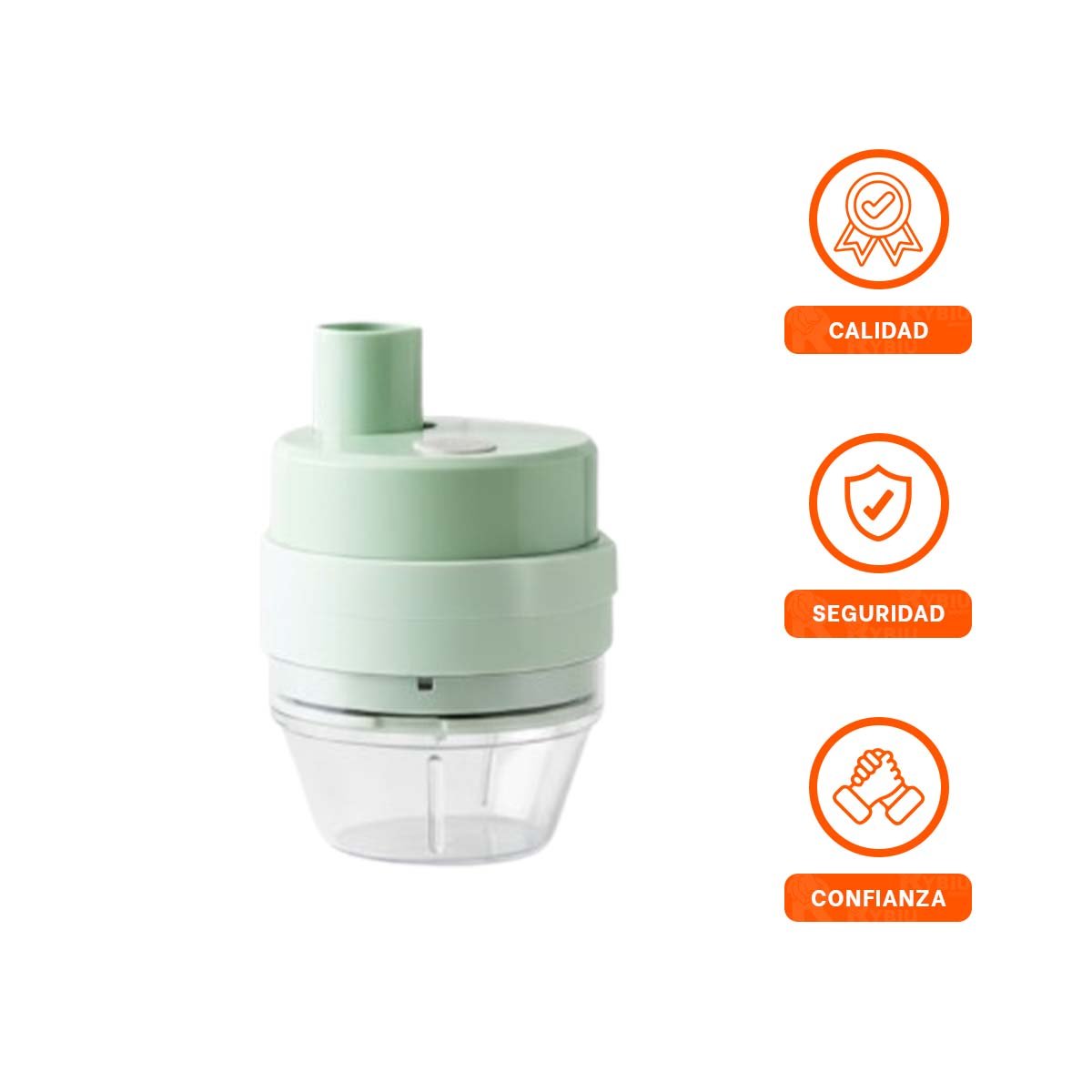 PICADOR MEZCLADOR RECARGABLE 4 EN 1 VERDE PRACTICO PARA PREPARACIONES RAPIDAS YPOST IT - 5