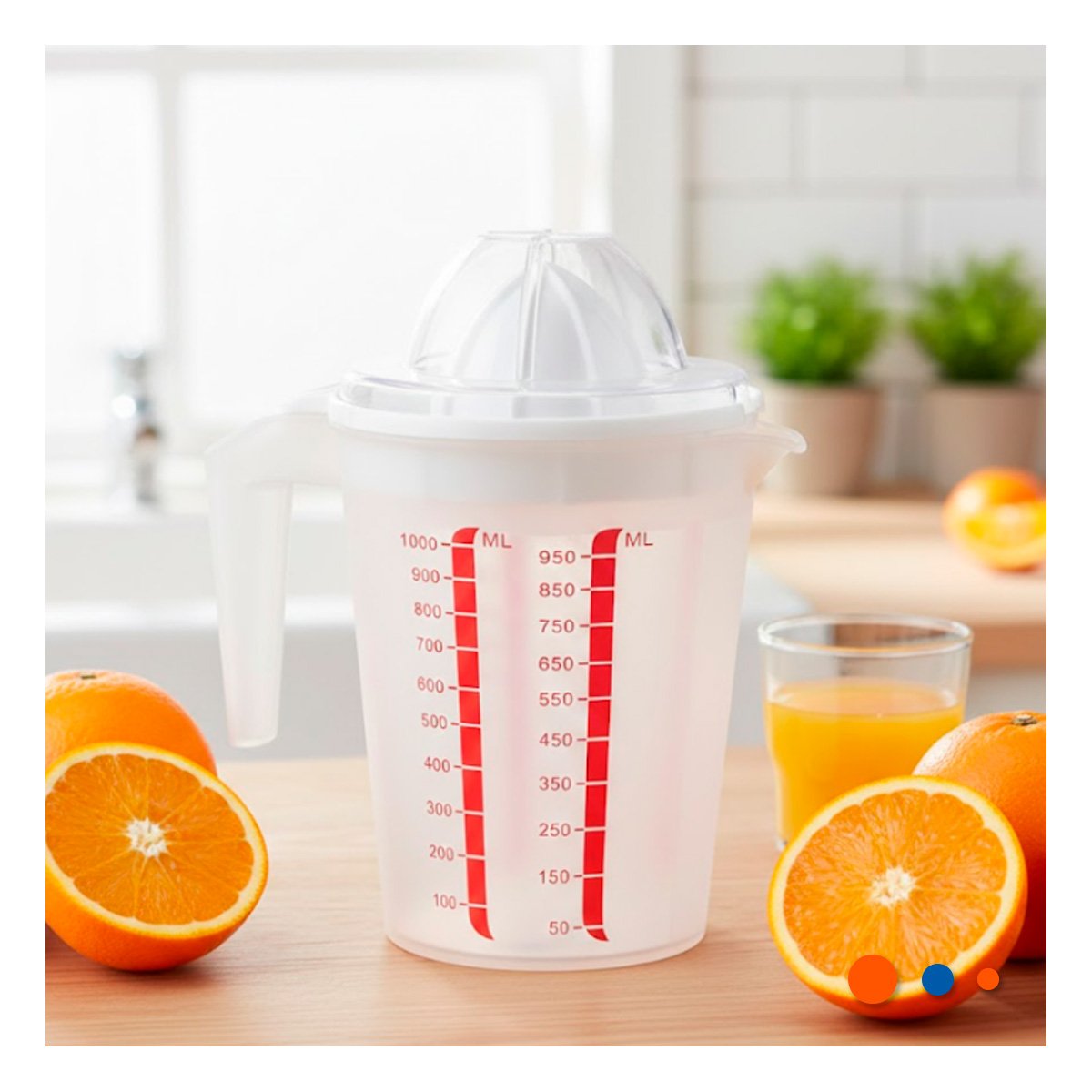 PACK4 EXTRACTOR FUNCIONAL CON DEPOSITO MEDIDOR 1000 ML COLOR BLANCO YPAPEL REGALO - 5