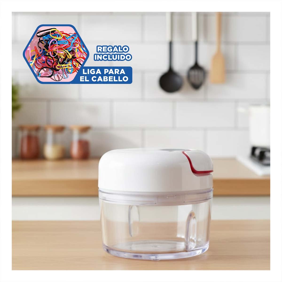PICADOR CORTADOR RECARGABLE 4 EN 1 VERDE VERSATIL PARA COCINA DIARIA Y COMIDA YLIGAS REGALO - 2
