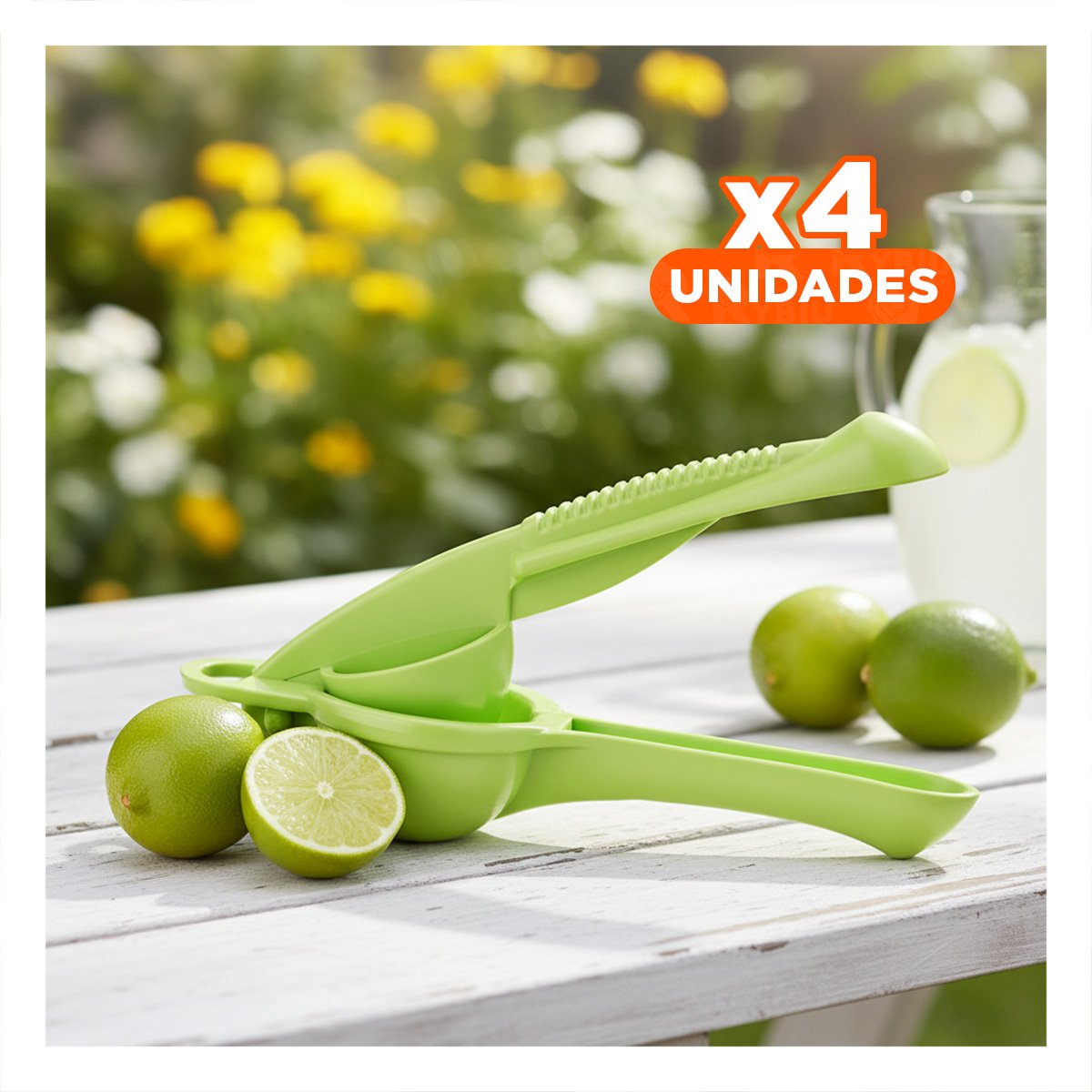 PACK4 EXTRACTOR LIMONES PLASTICO VERDE LIMON LIGERO Y COMPACTO YREGALO STICKER - 1