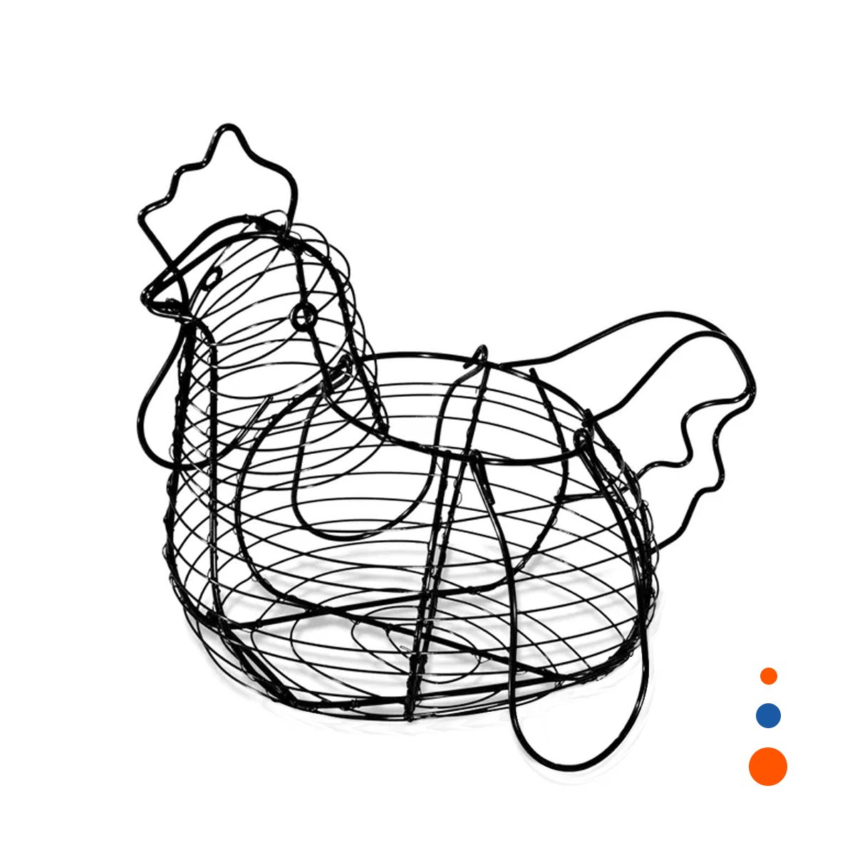 PACK4 ORGANIZADOR PARA HUEVOS CON ASA NEGRO CON GALLINA COCINA HOGAR YPAPEL REGALO - 3