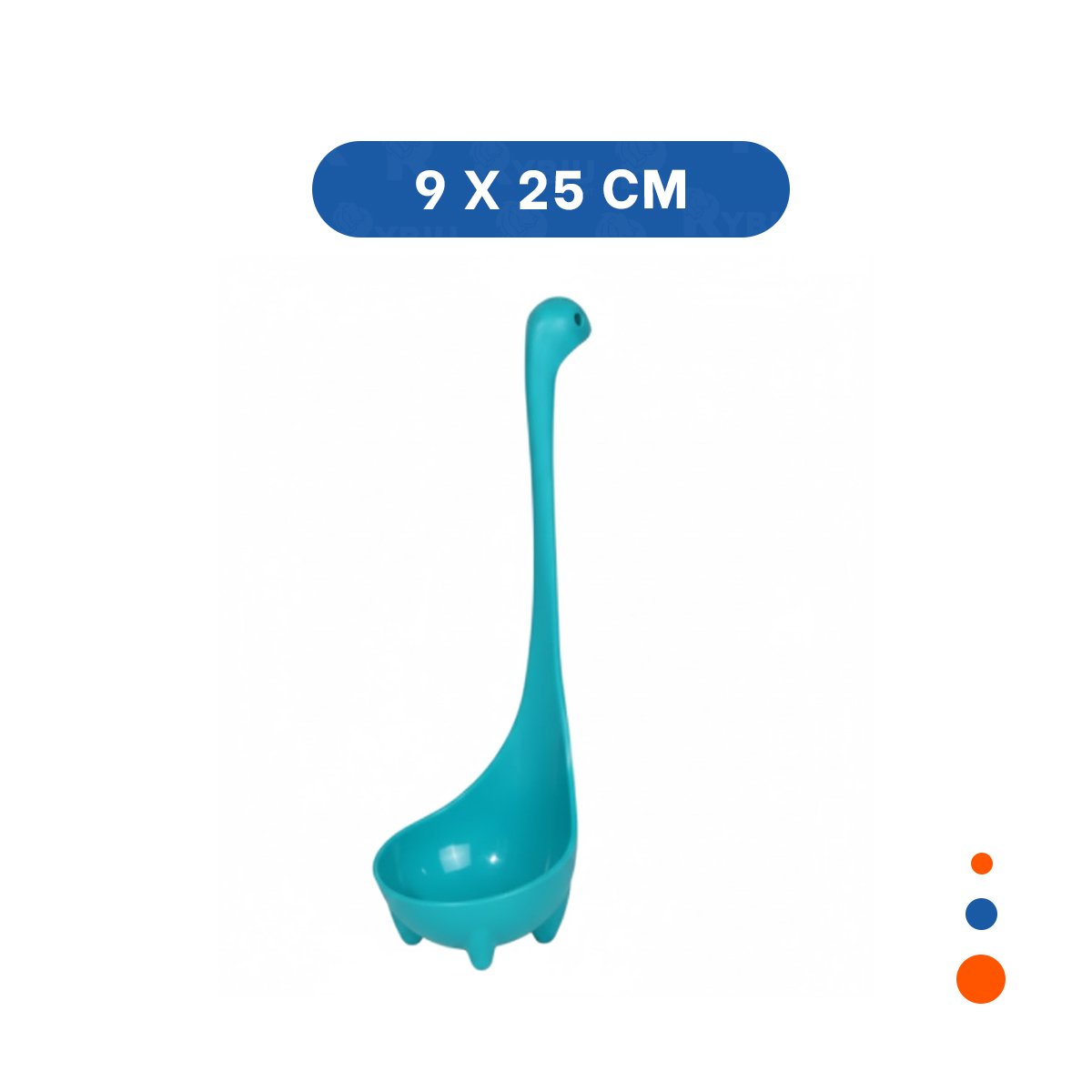 PACK2 UTENSILIO VERDE AGUA DINO 9X25CM HERRAMIENTA DE COCINA PARA HOGAR YREGALO STICKER - 4