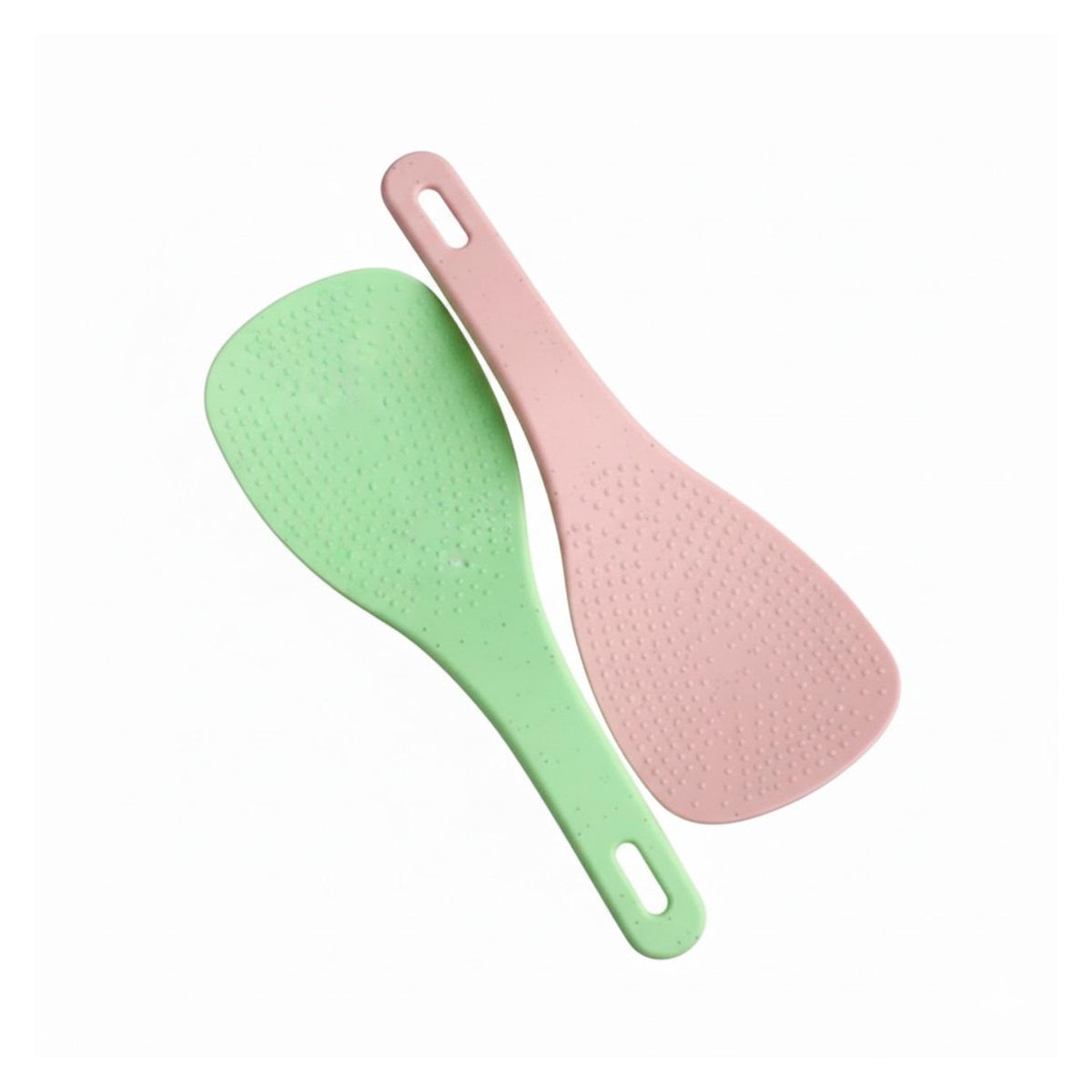 PACK12 UTENSILIO HOGAR ROSADO Y VERDE CLARO PARA ARROZ COCINA FACIL LIMPIEZA YREGALO STICKER - 2