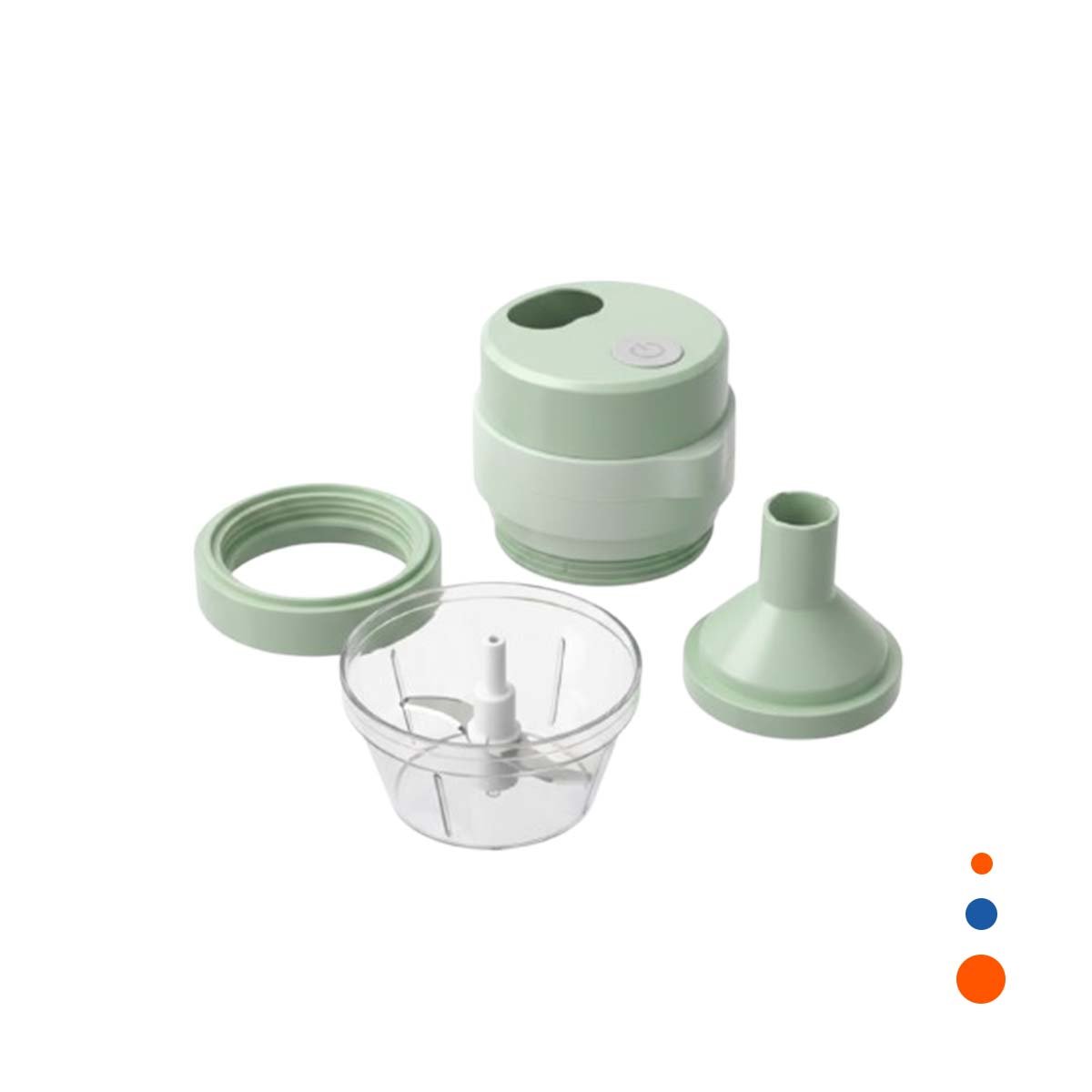 PACK6 MOLINO ELECTRICO RECARGABLE 4 EN 1 VERDE PARA PREPARAR COMIDAS YREGALO STICKER - 2