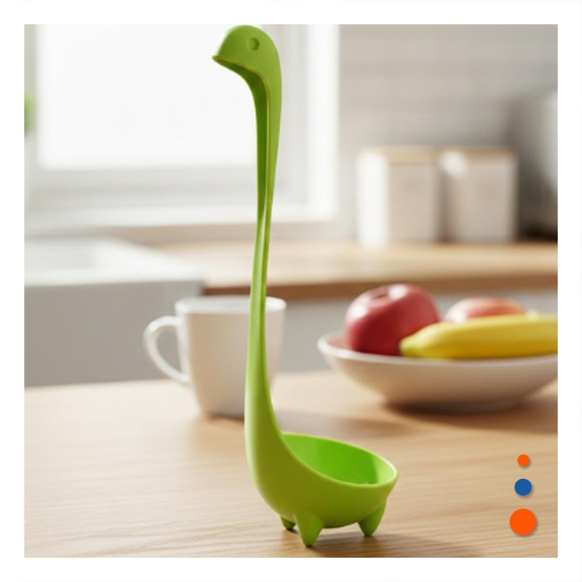 PACK2 UTENSILIO DINO VERDE CLARO 9X25CM PARA COCINA HOGAR FACIL DE USAR - 2